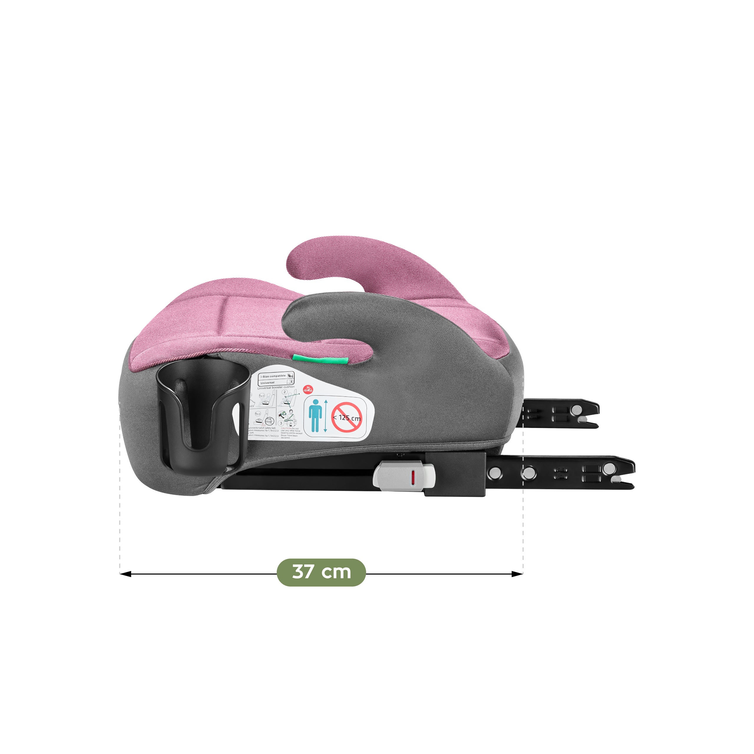 Silla de coche con base Tulano Cabby 30 rosa-gris