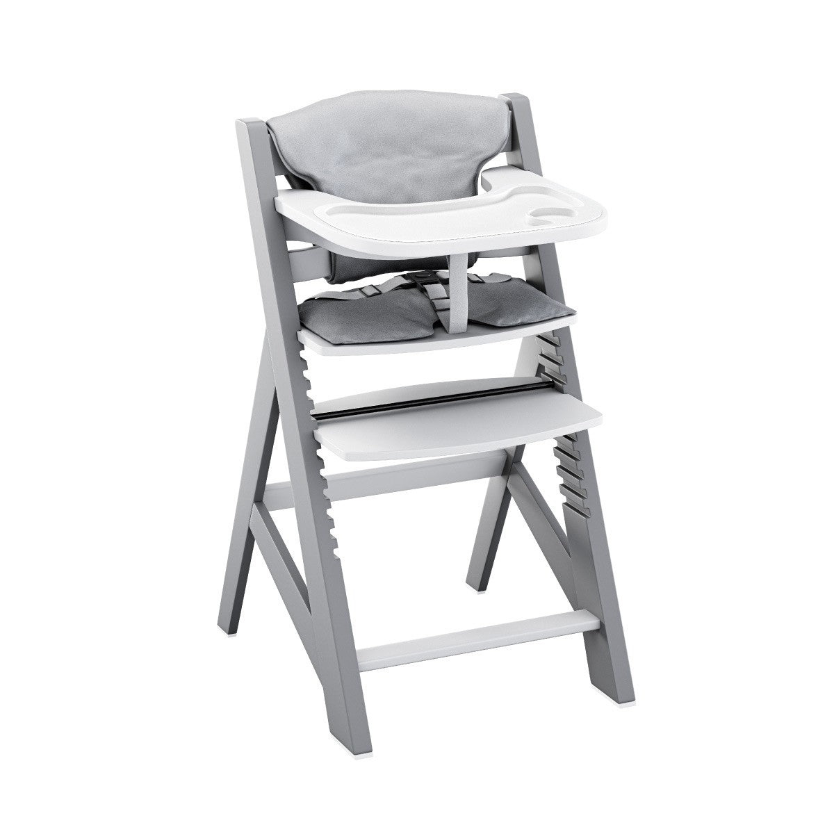 Trona de madera Tulano Morsel 40 Gris-Blanco