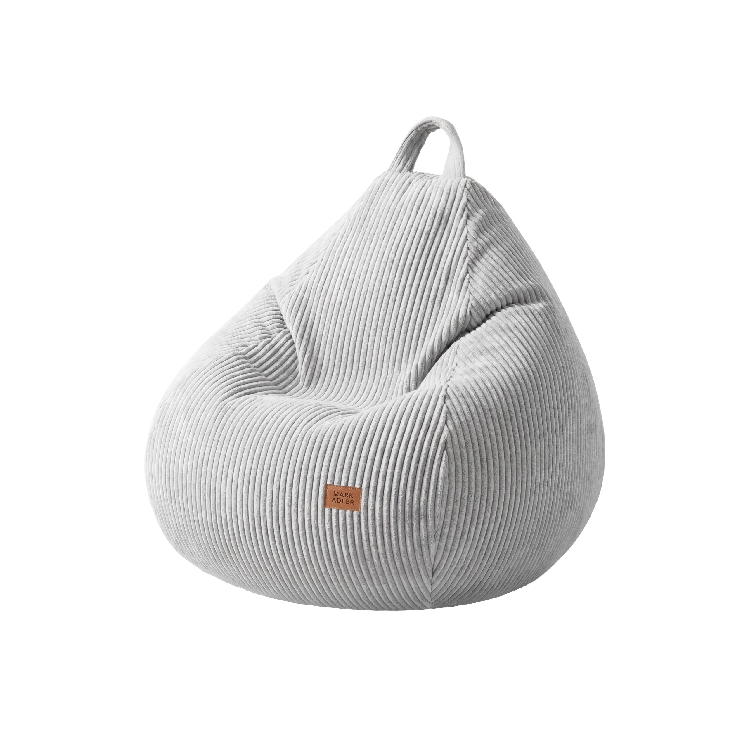 Puf tipo saco de pana gris Mark Adler Comfy 1.0 Grey