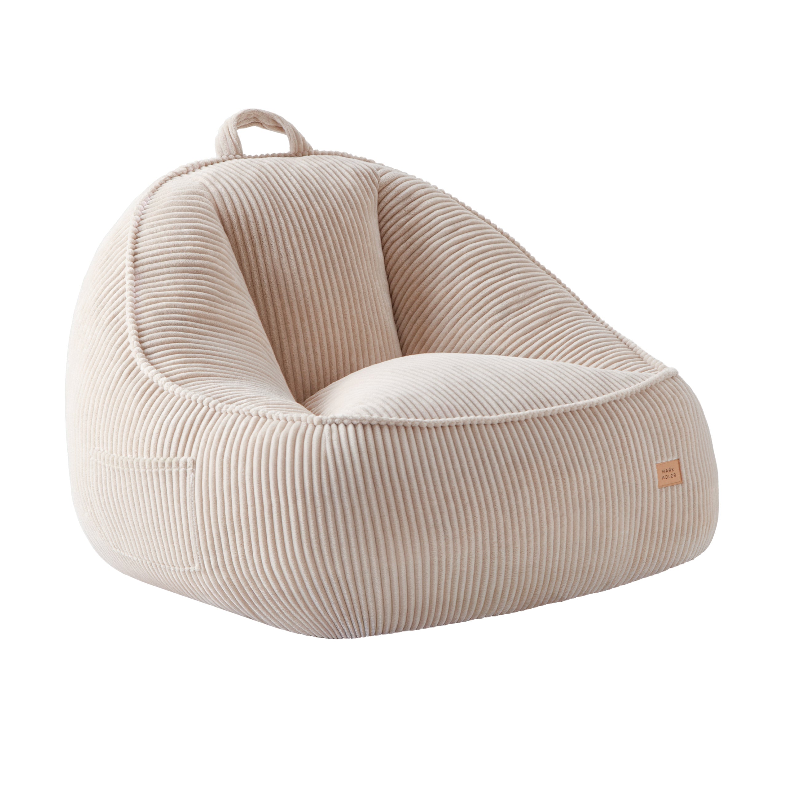 Sillón puf de pana con respaldo Mark Adler Comfy 4.0 Beige