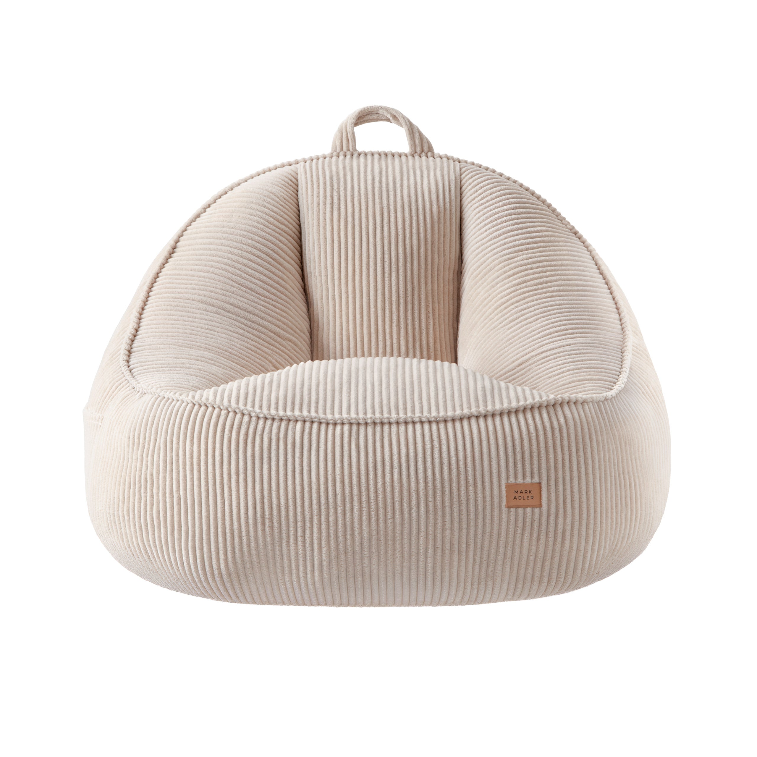 Sillón puf de pana con respaldo Mark Adler Comfy 4.0 Beige