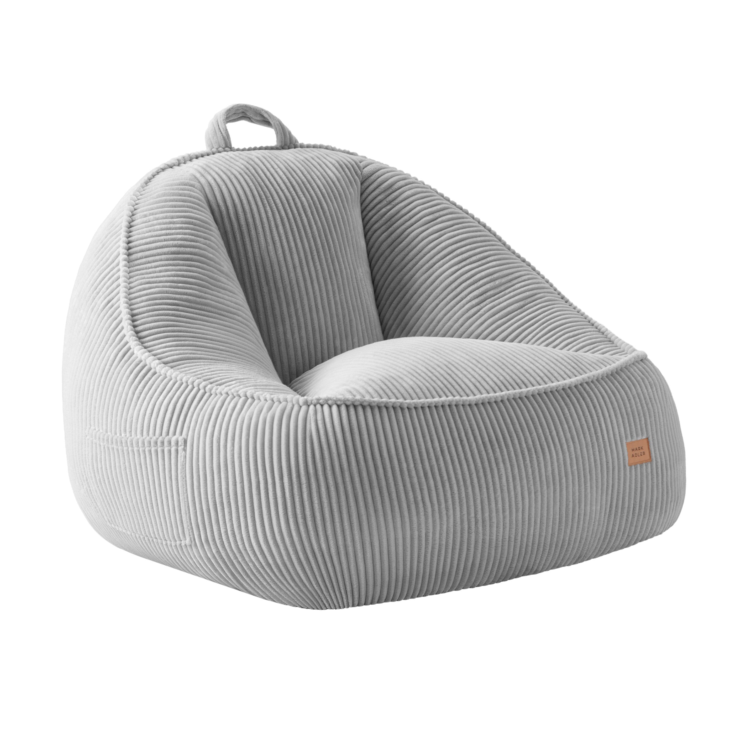 Sillón puf de pana con respaldo Mark Adler Comfy 4.0 Grey