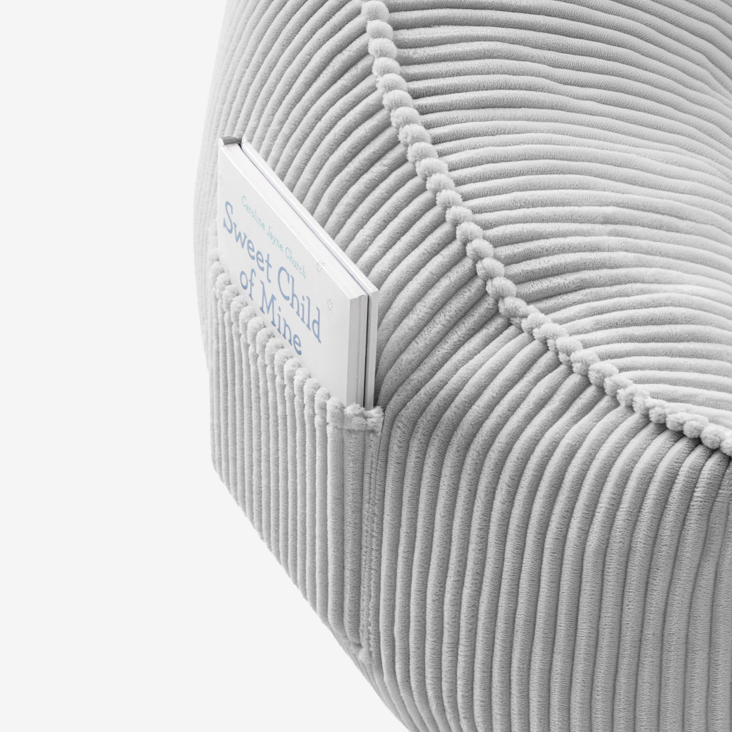 Sillón puf de pana con respaldo Mark Adler Comfy 4.0 Grey