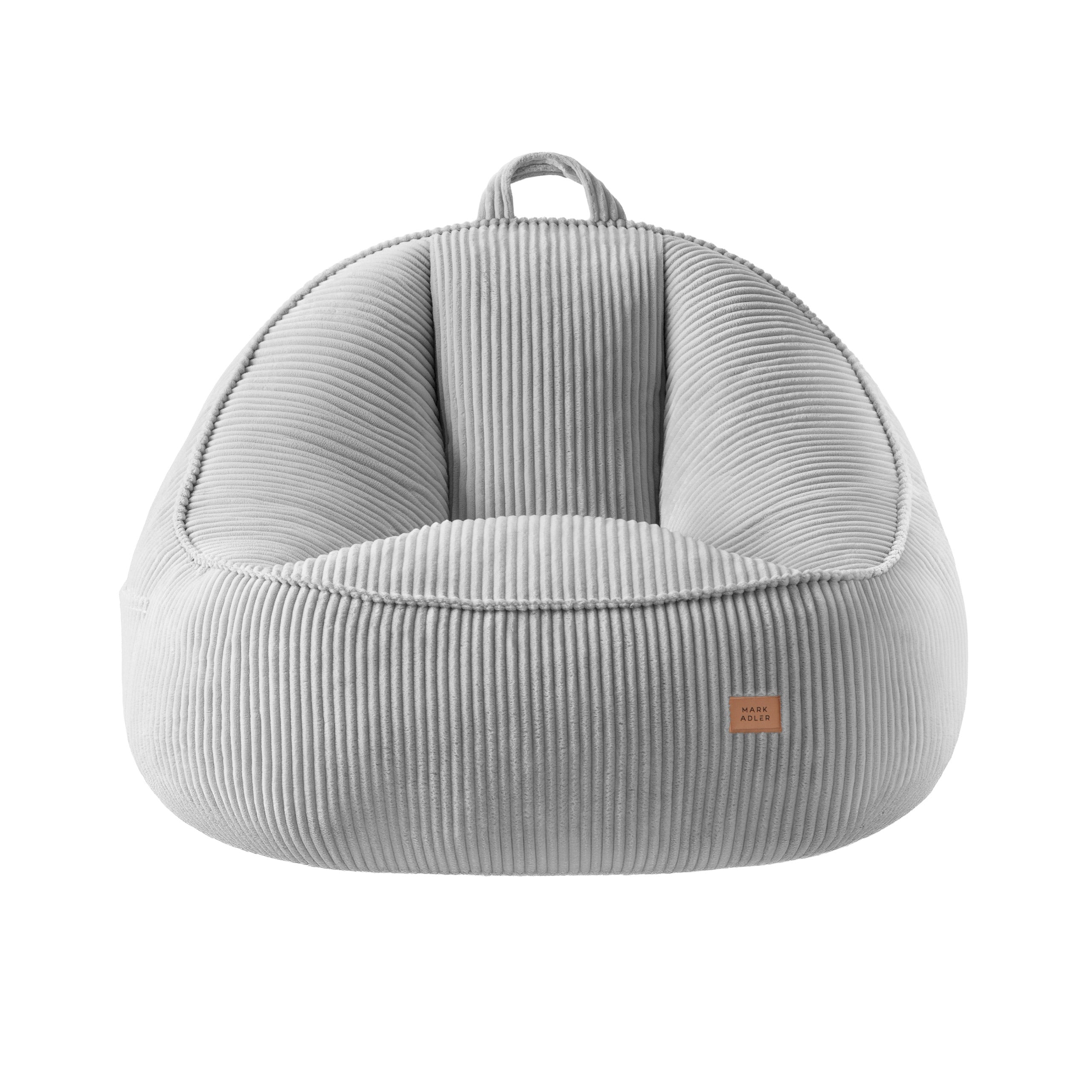 Sillón puf de pana con respaldo Mark Adler Comfy 4.0 Grey