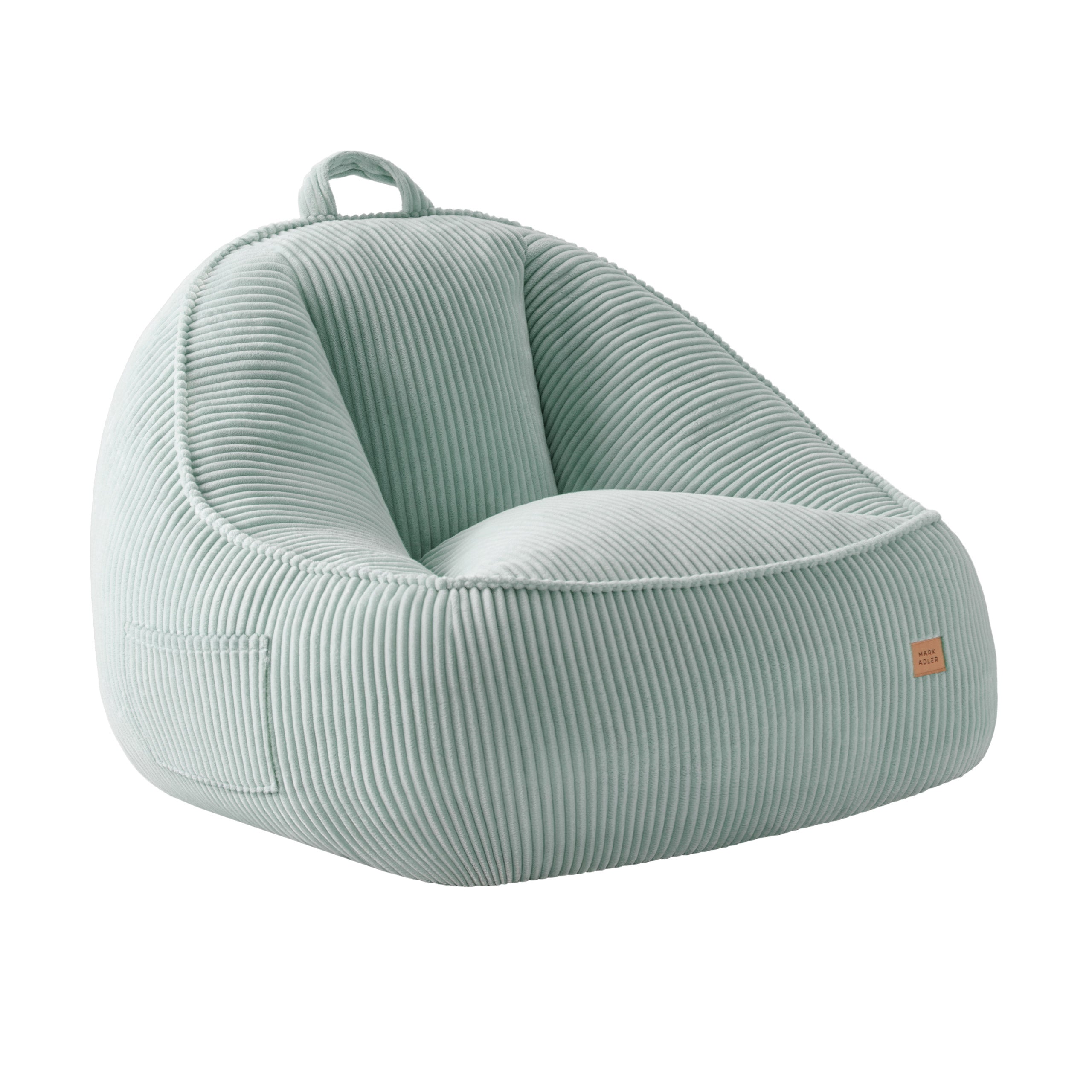 Sillón puf de pana con respaldo Mark Adler Comfy 4.0 Sage