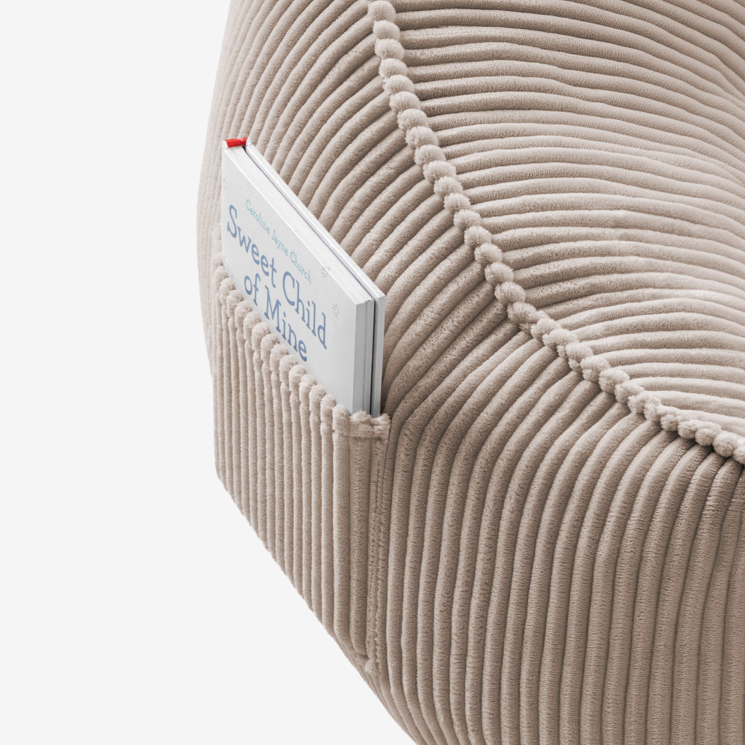 Sillón puf de pana con respaldo Mark Adler Comfy 4.0 Taupe