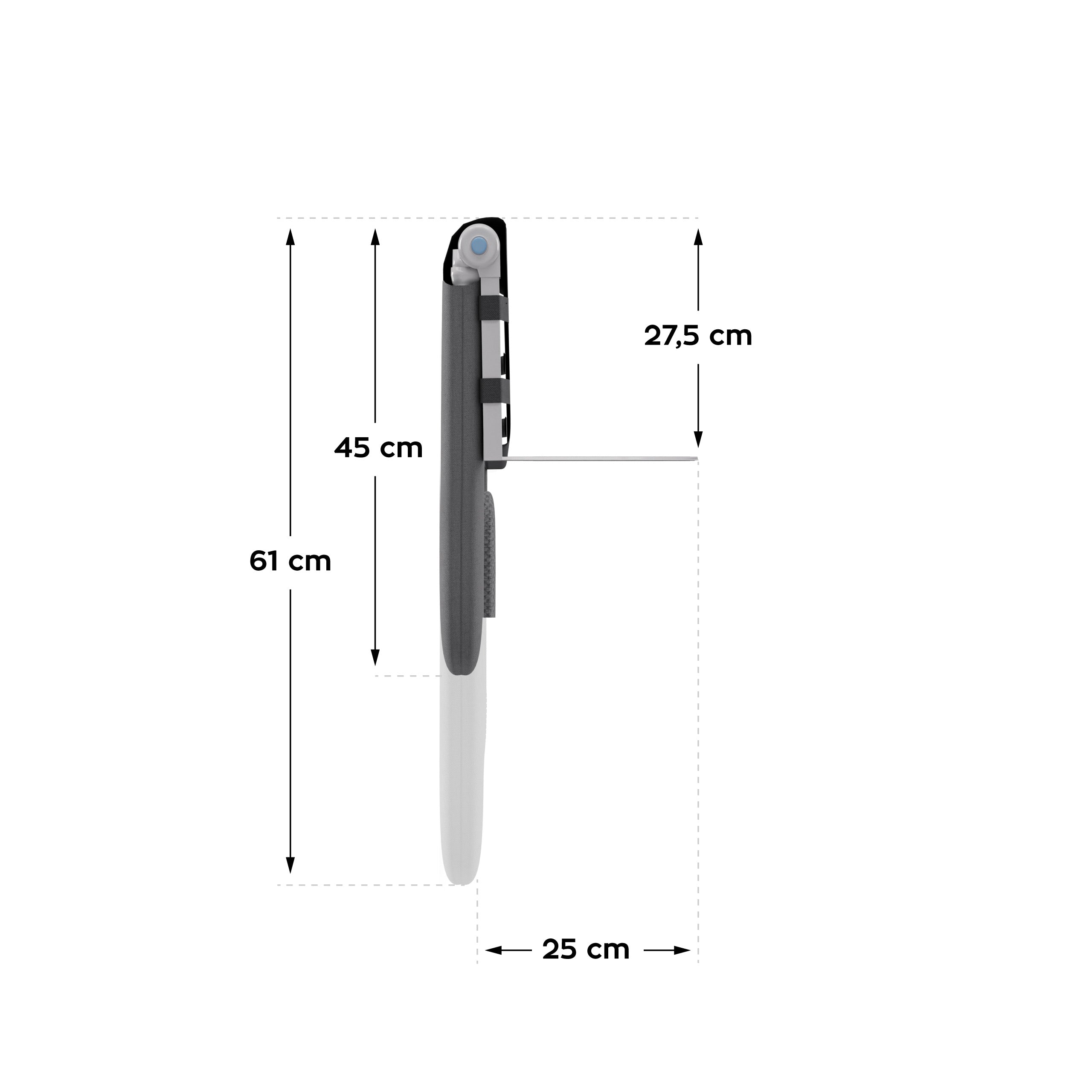 Barandilla de seguridad para cama de 150 cm Tulano Cover 25 Grey