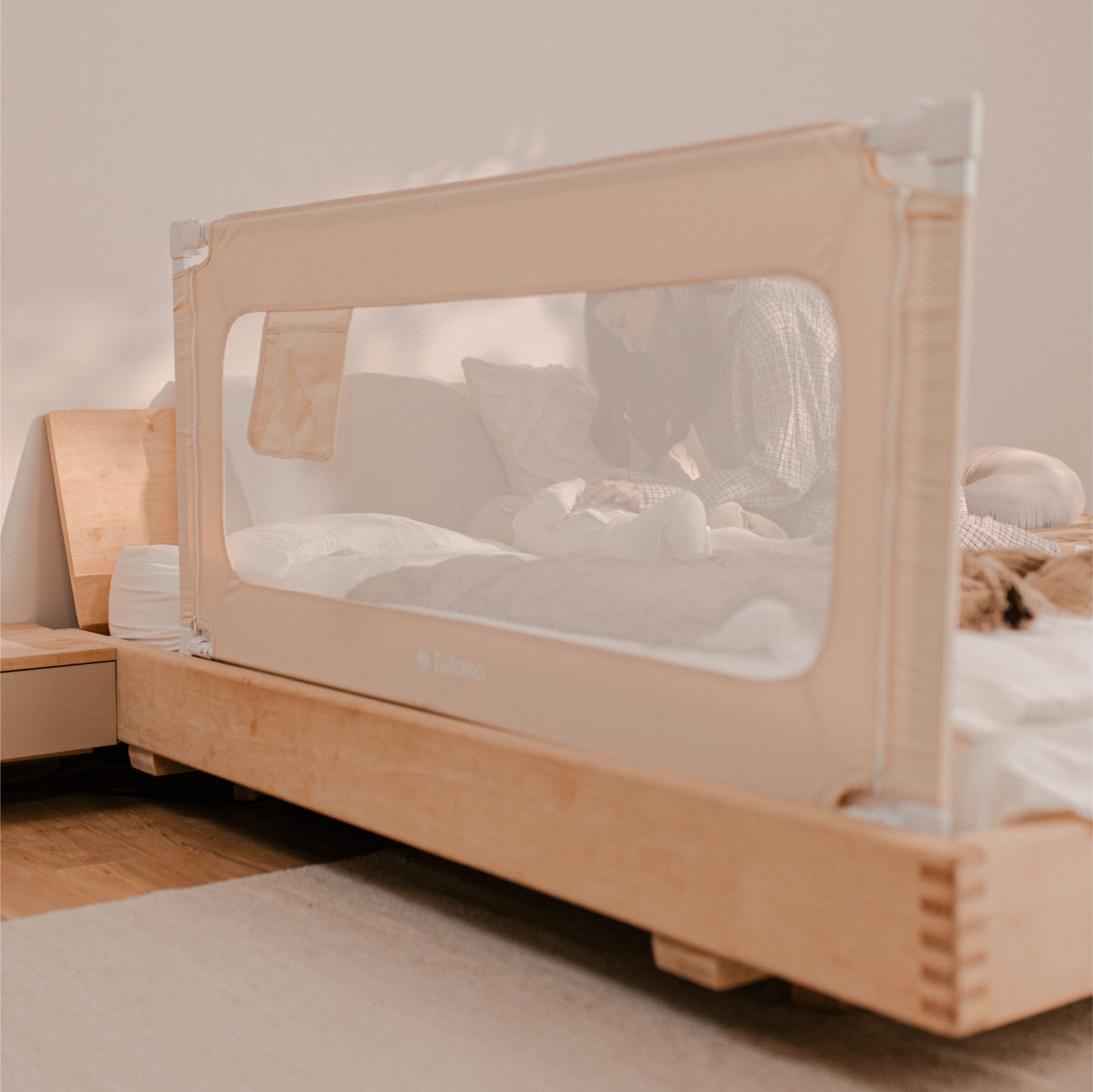 Barandilla de seguridad para cama de 160 cm Tulano Cover 46 Beige