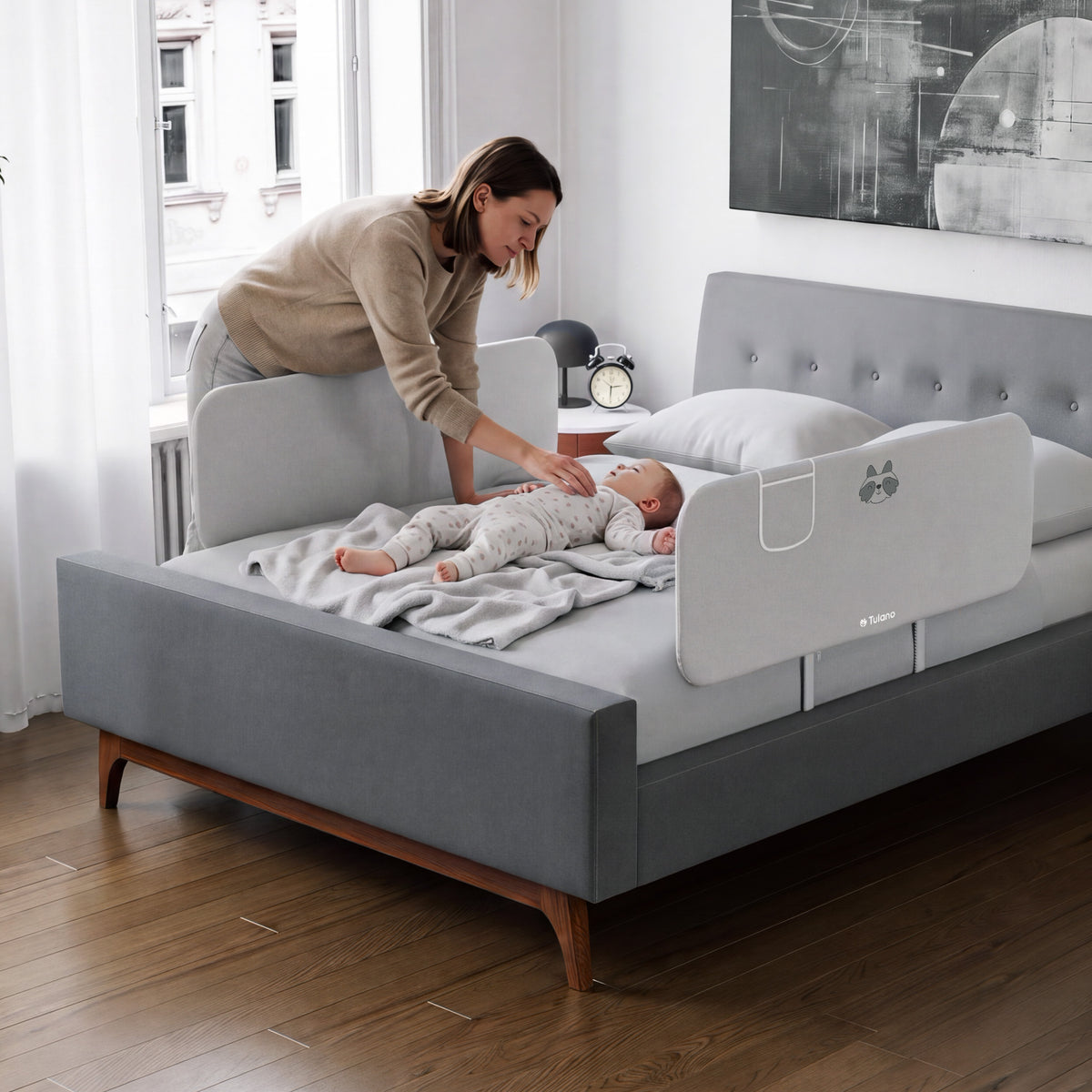 Barrera de seguridad para cama 120 cm Cover 50 Grey