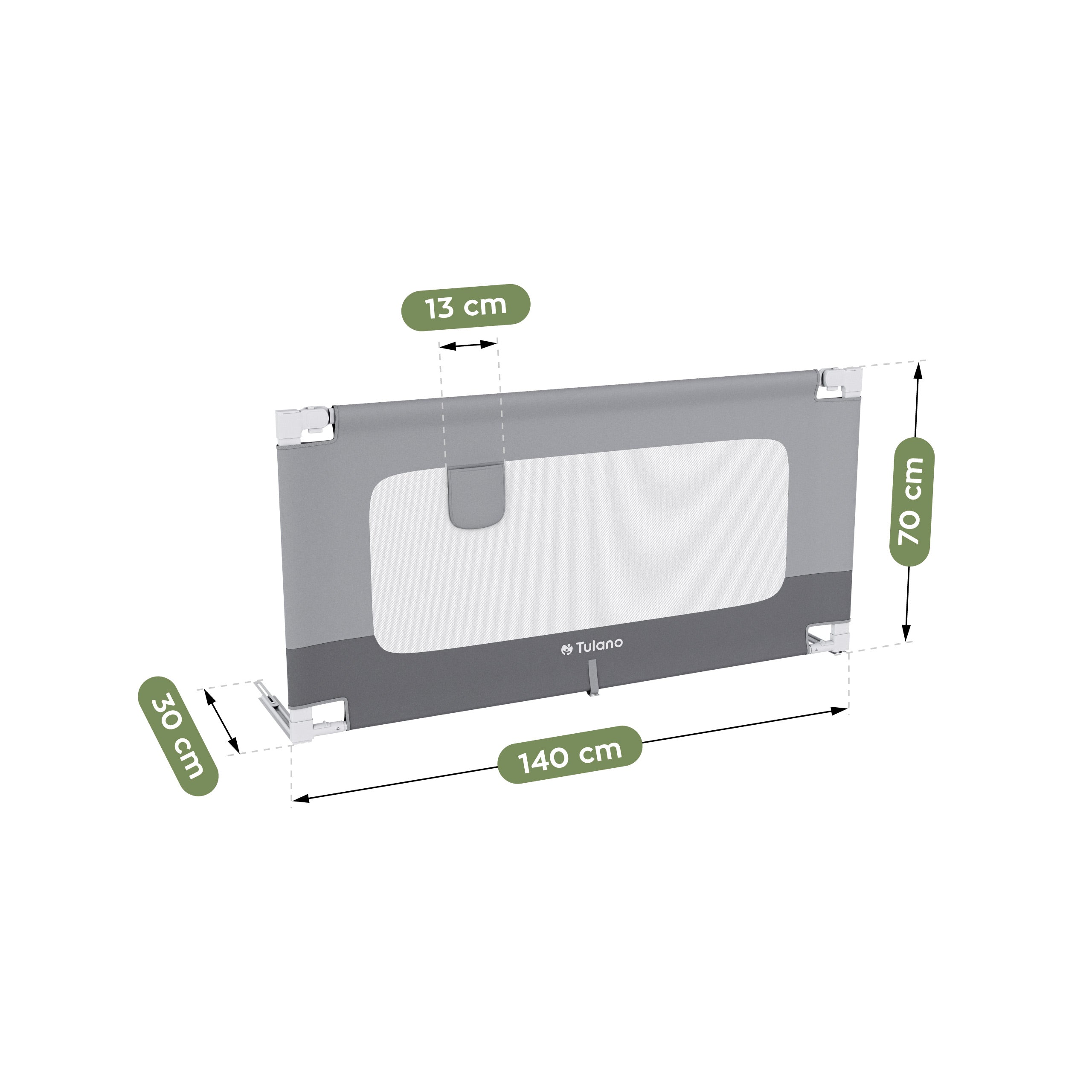 Barandilla de seguridad para cama de 140 cm Tulano Cover 44