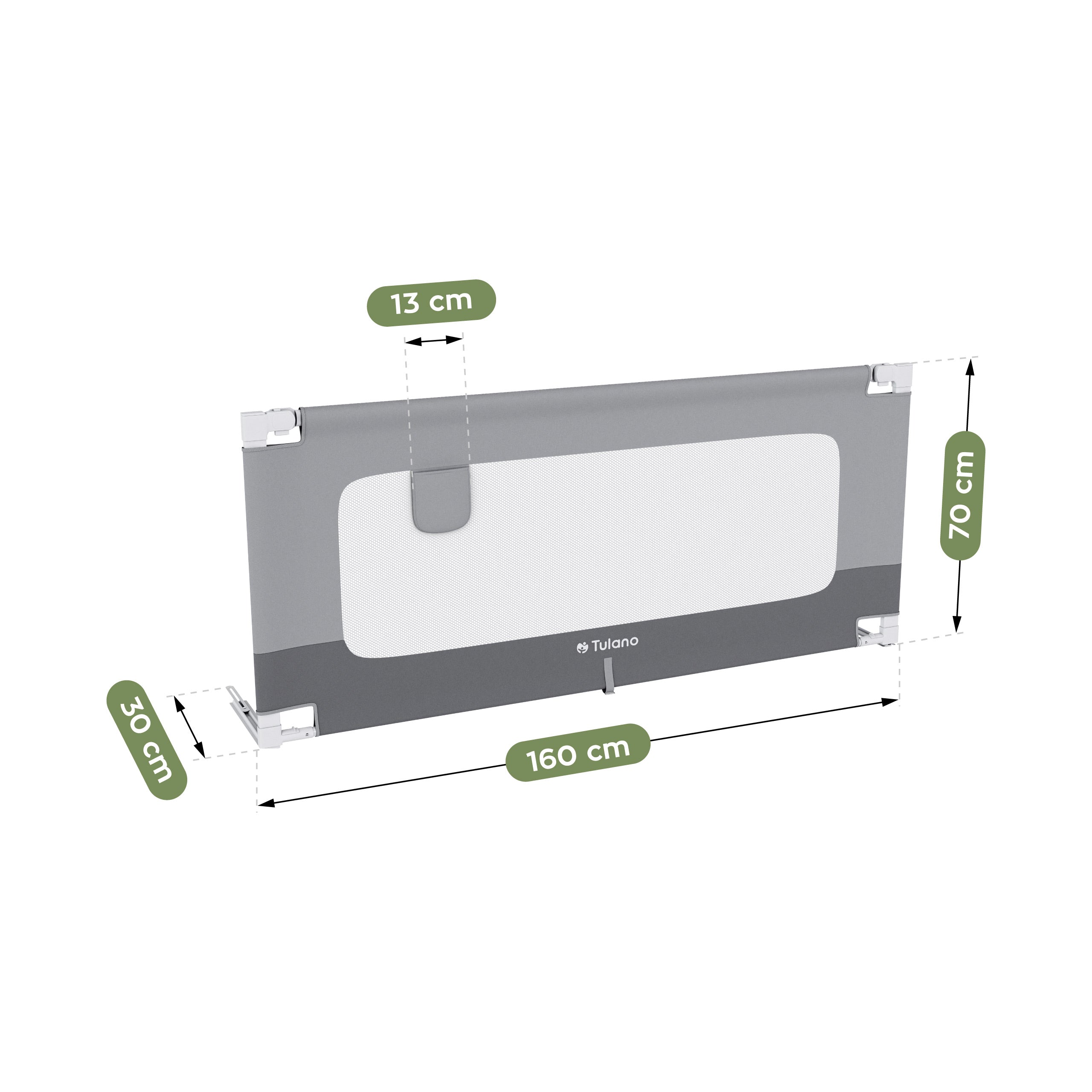 Barandilla de seguridad para cama de 160 cm Tulano Cover 46