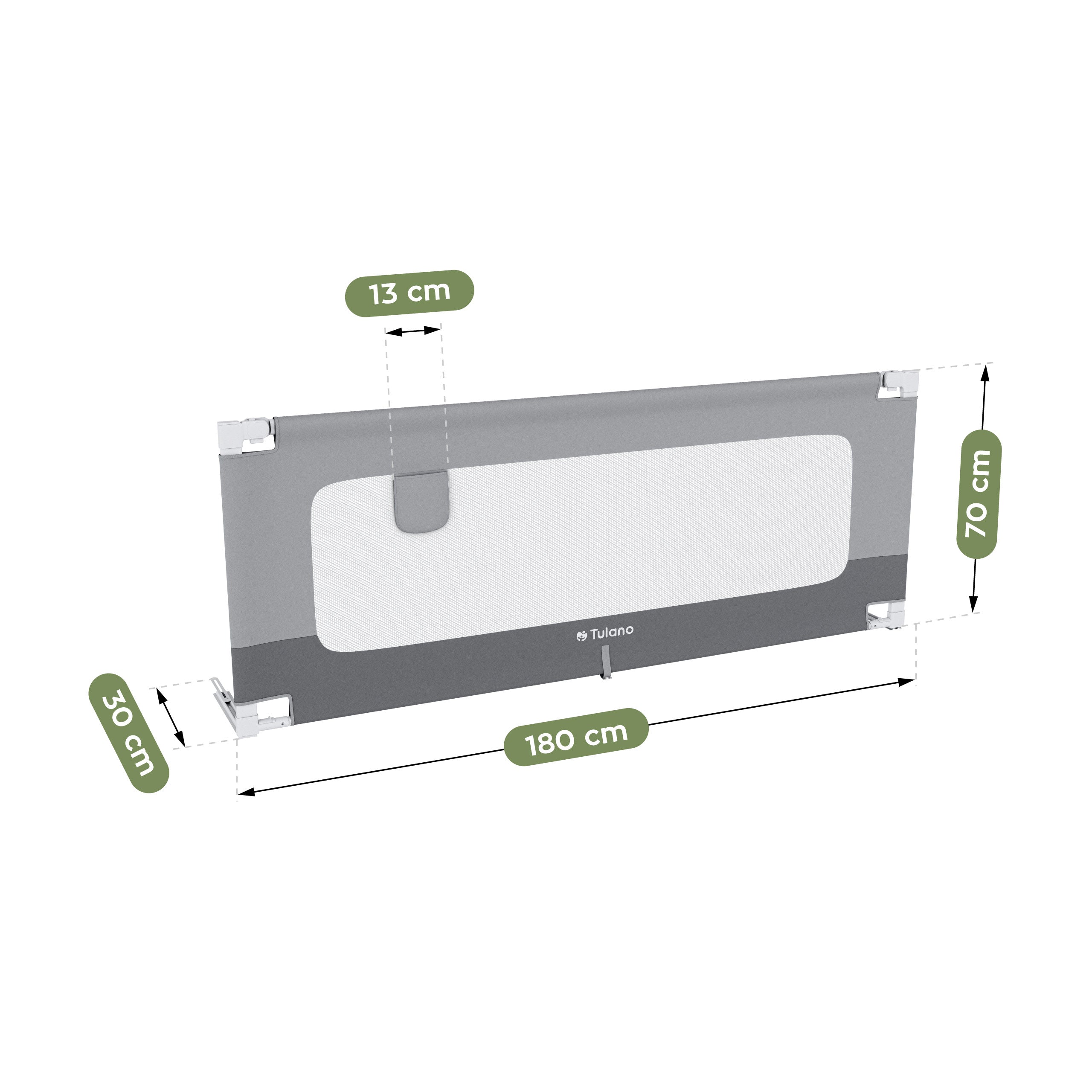 Barandilla de seguridad para cama de 180 cm Tulano Cover 48