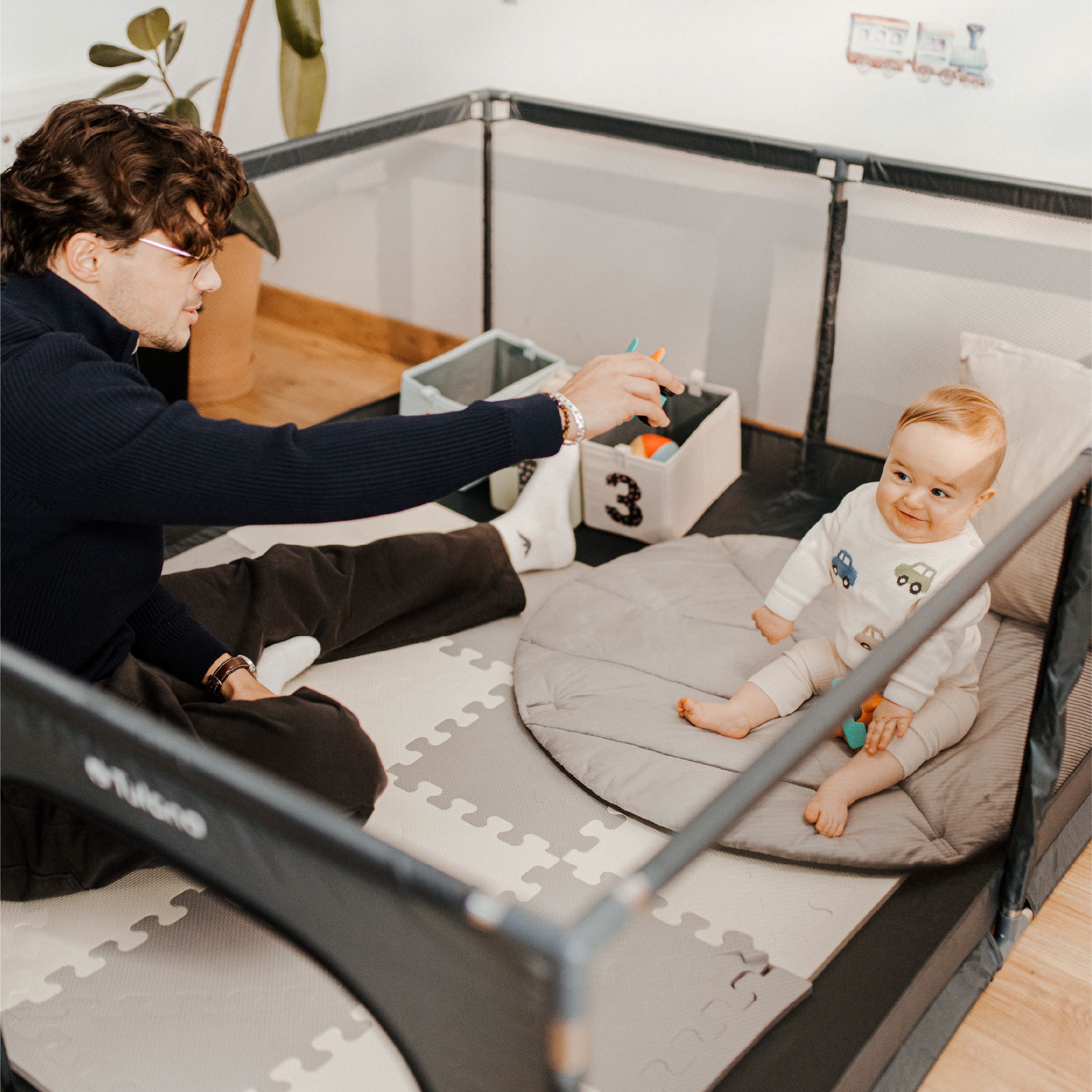 Parque infantil Tulano Cozy 20 Graphite - 130 cm