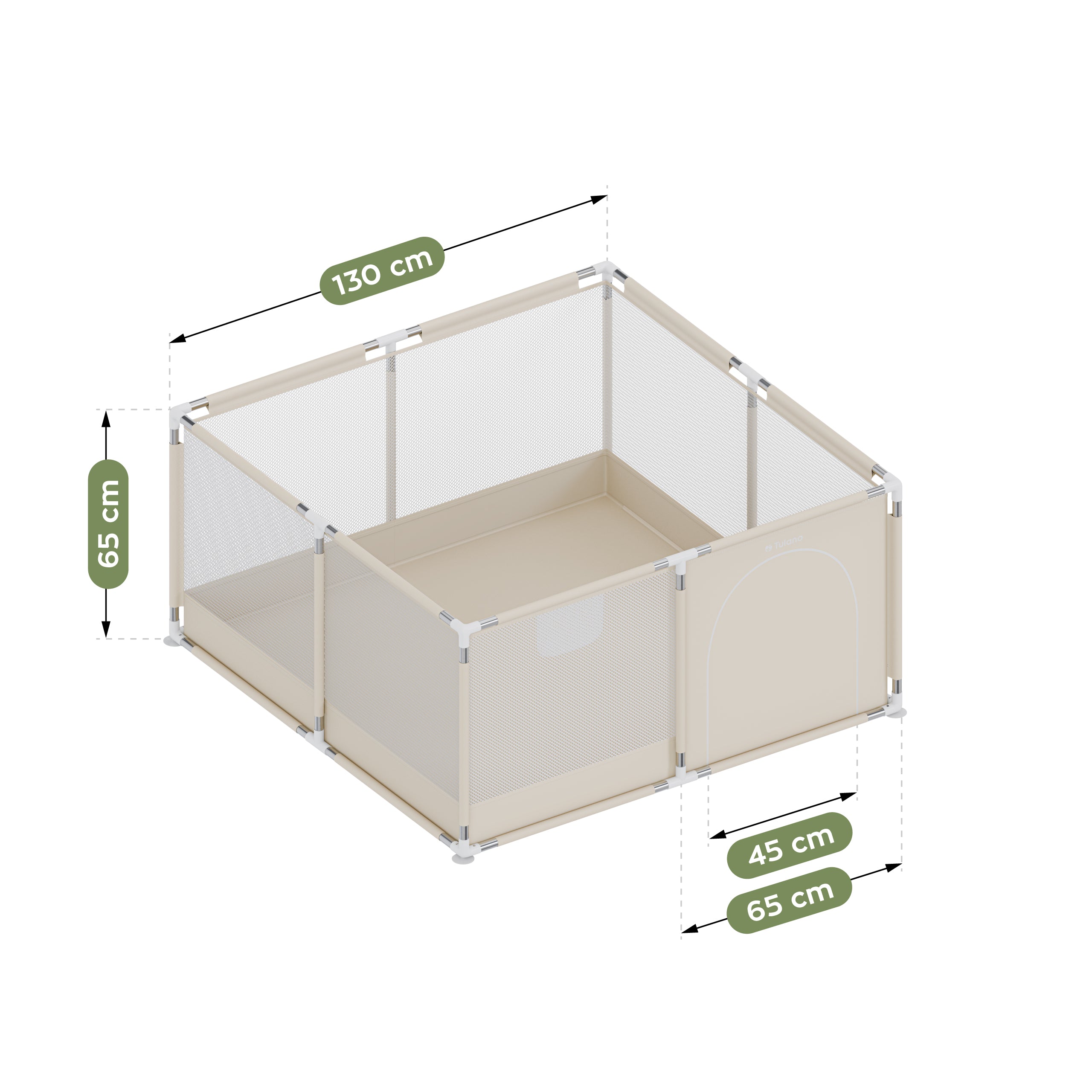 Parque infantil Tulano Cozy 20 Beige - 130 cm
