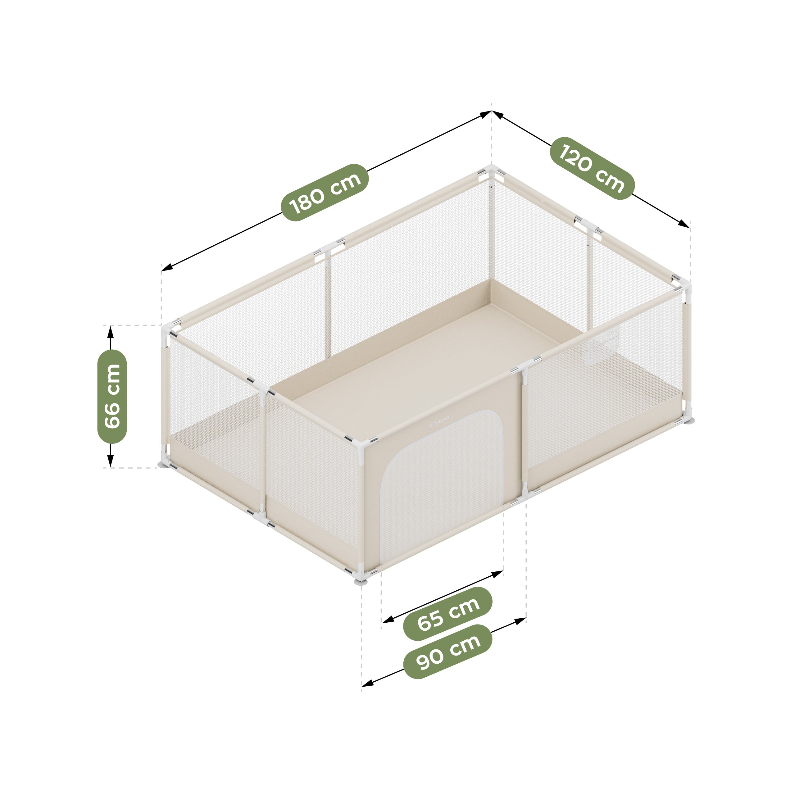 Parque infantil Tulano Cozy 22 Beige - 180 cm