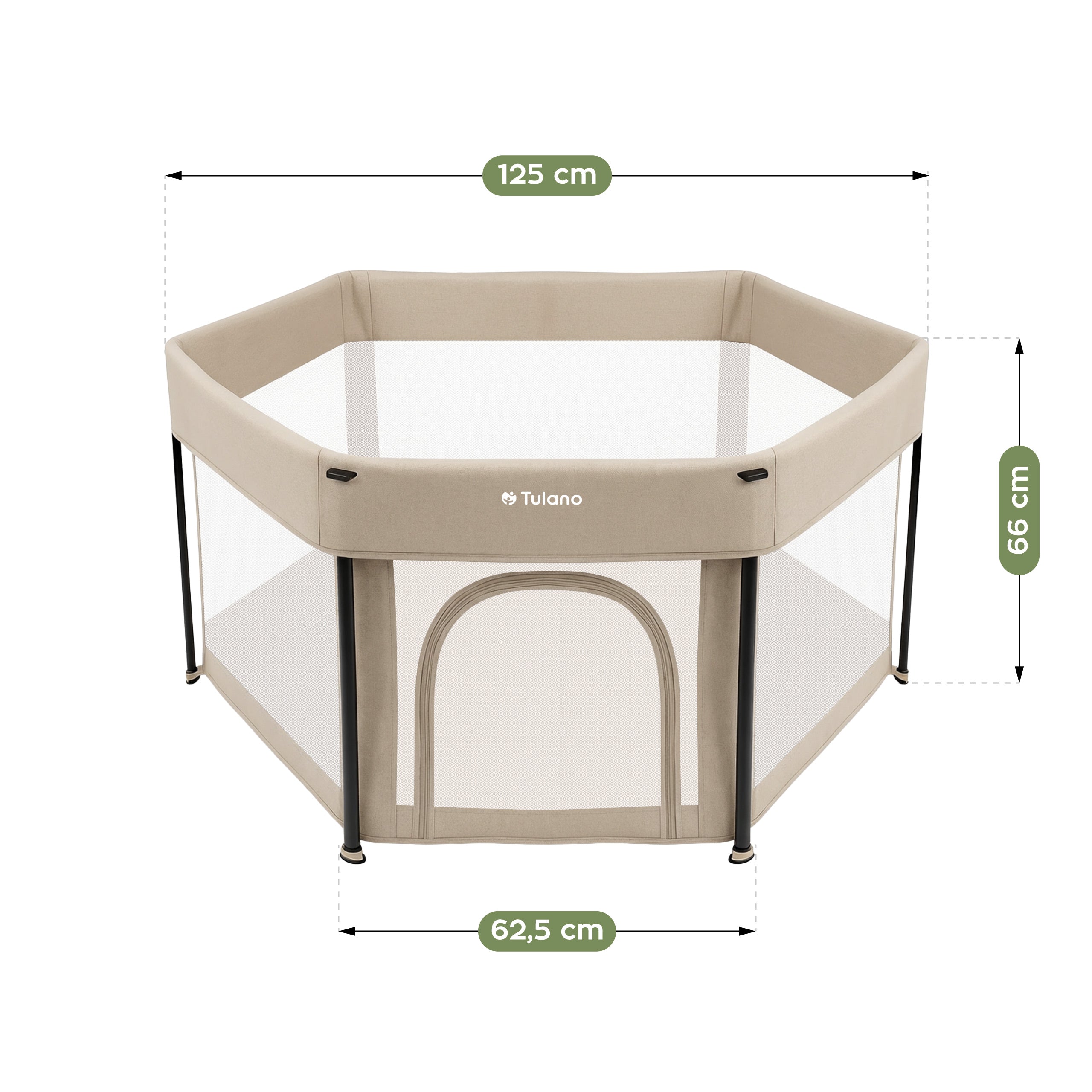 Parque plegable para bebés Tulano Cozy 30 Beige
