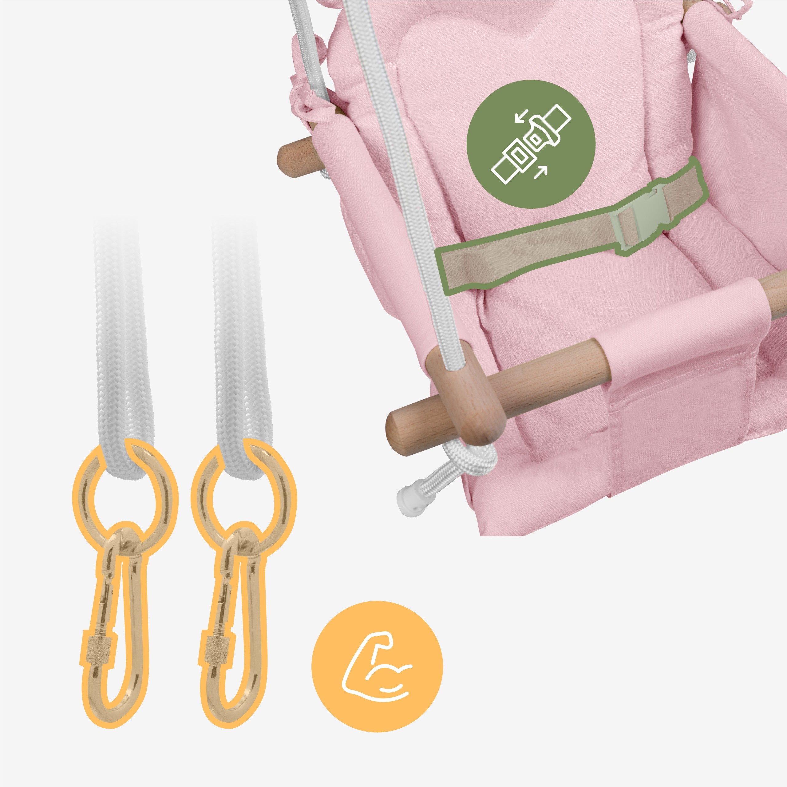 Columpio infantil TULANO Hop 30 Pink