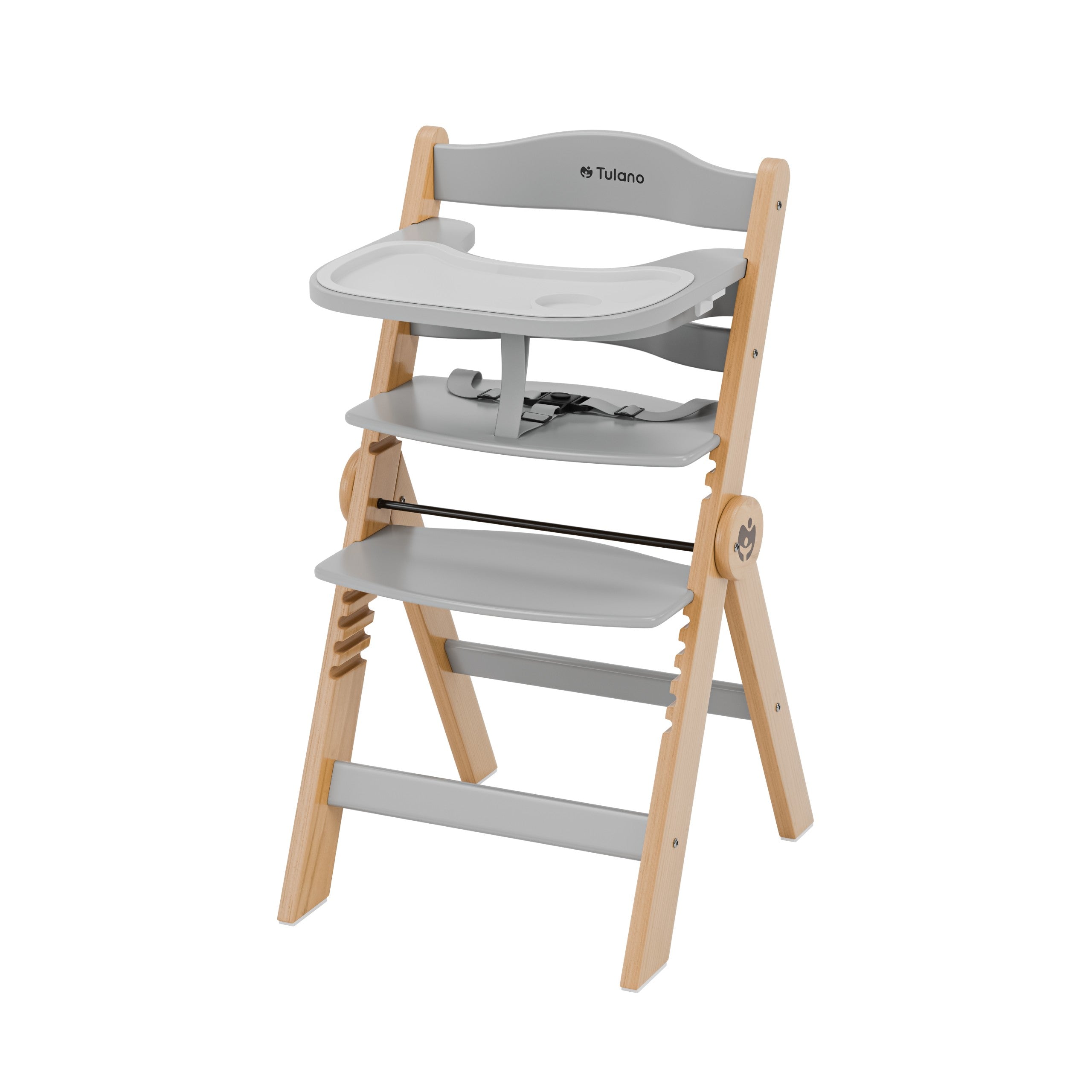 OUTLET Trona de madera Tulano Morsel 45 Natural-Grey