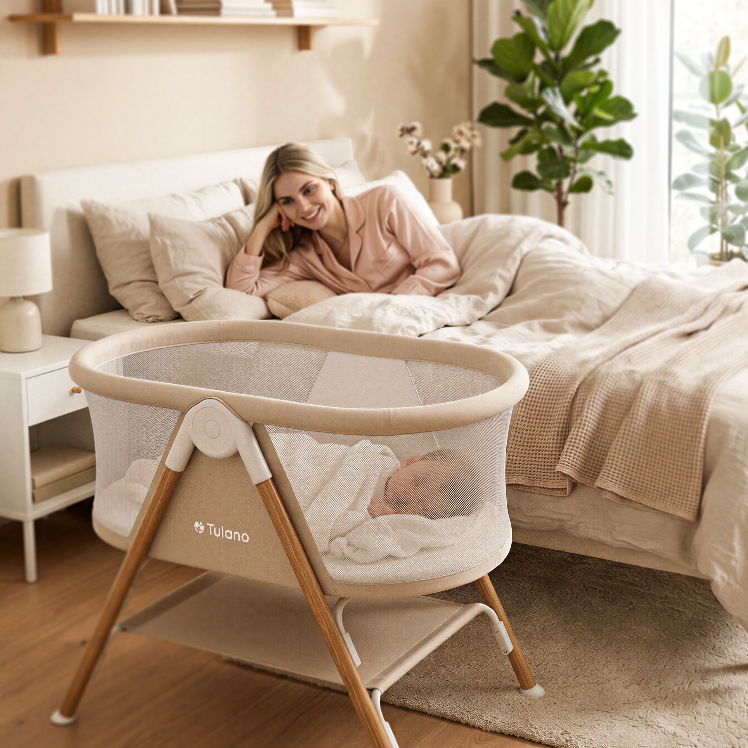 Cuna de viaje para niños Tulano Dream 20 Beige