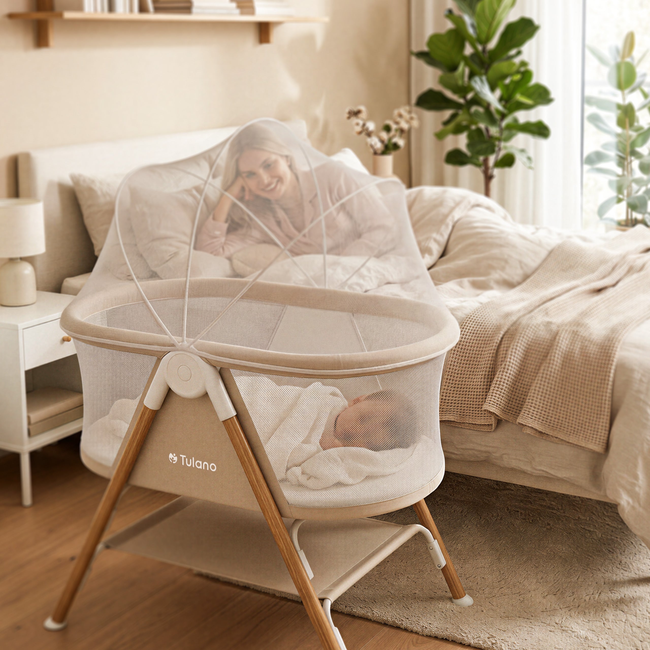 Cuna de viaje para niños Tulano Dream 20 Beige