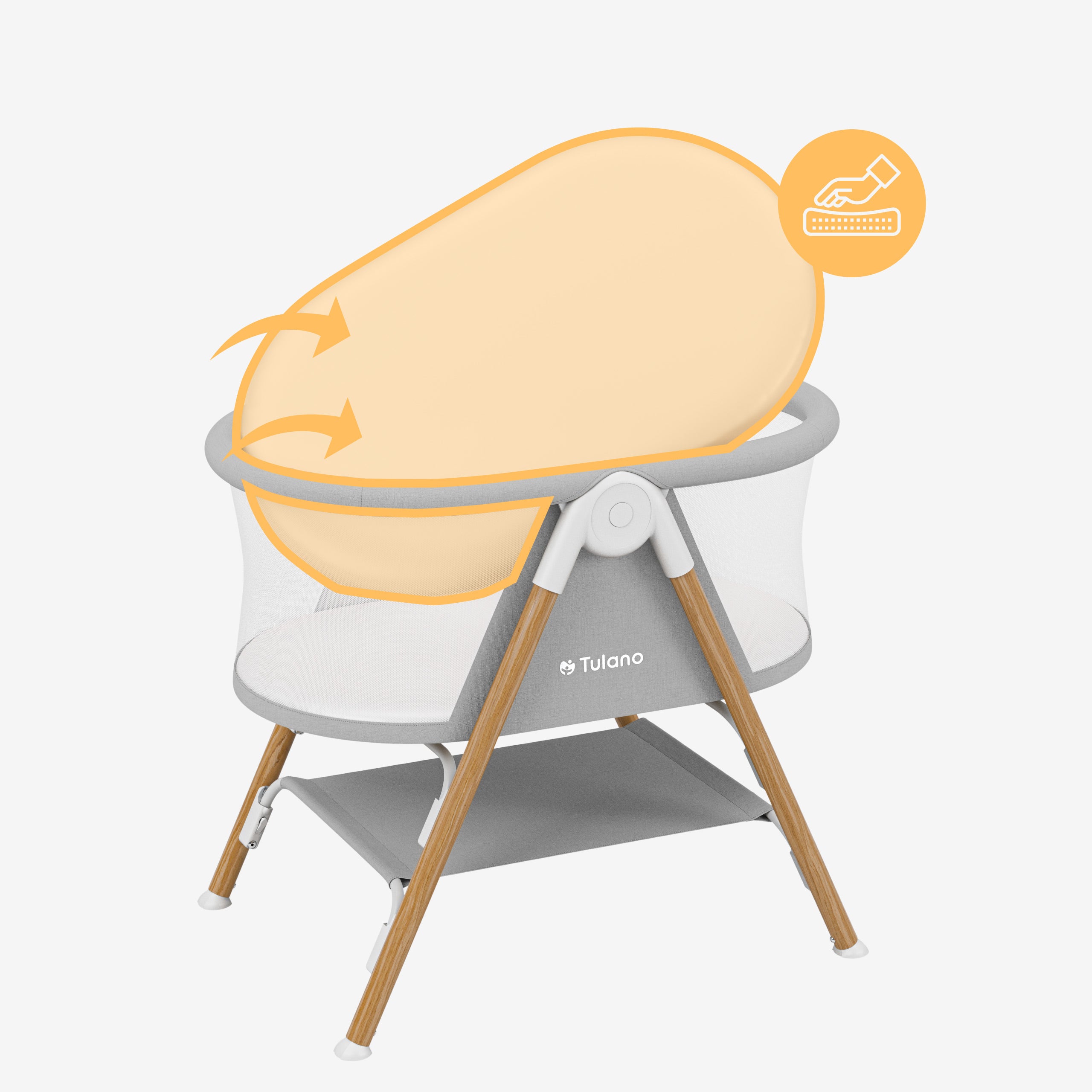 Cuna de viaje para niños Tulano Dream 20 Grey