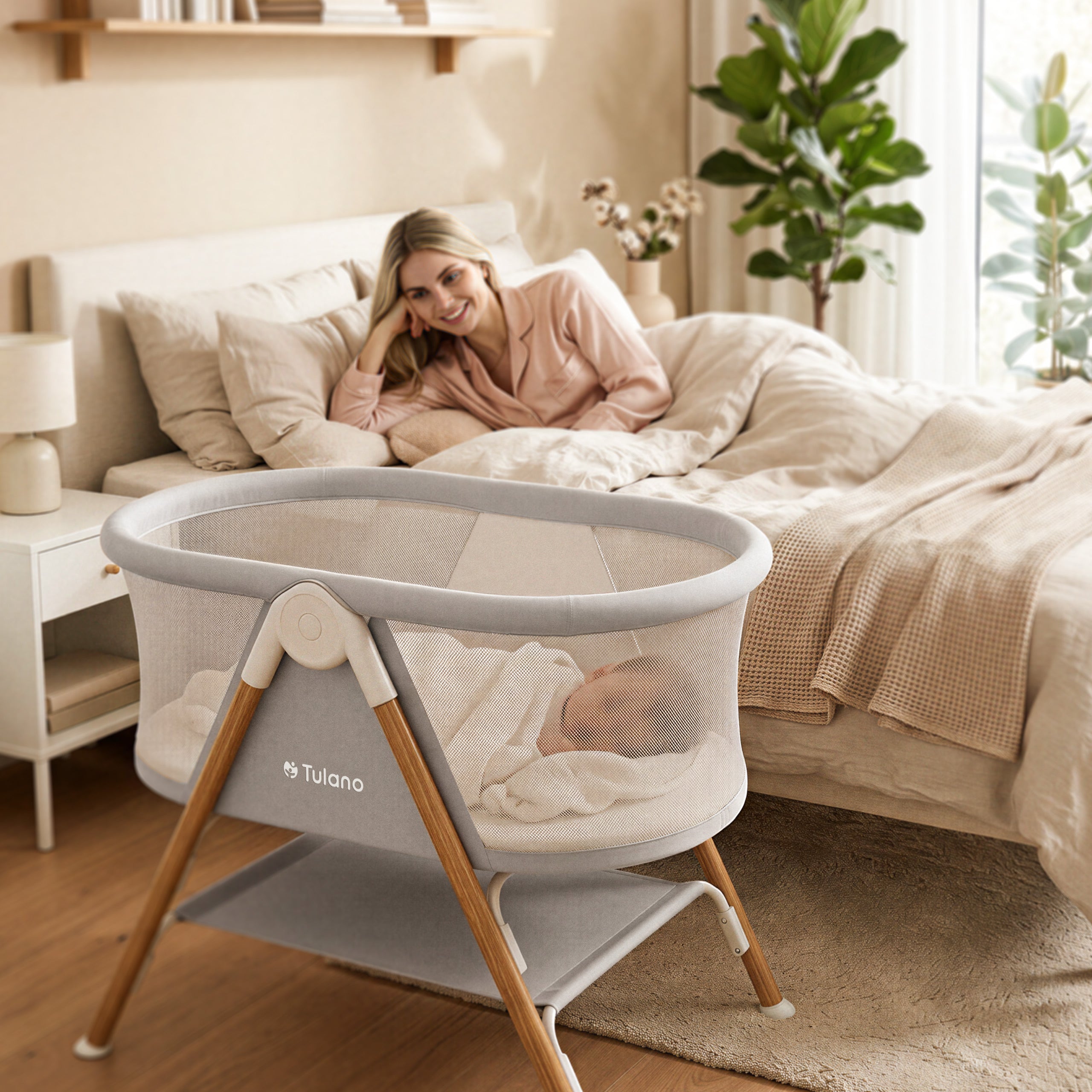 Cuna de viaje para niños Tulano Dream 20 Grey