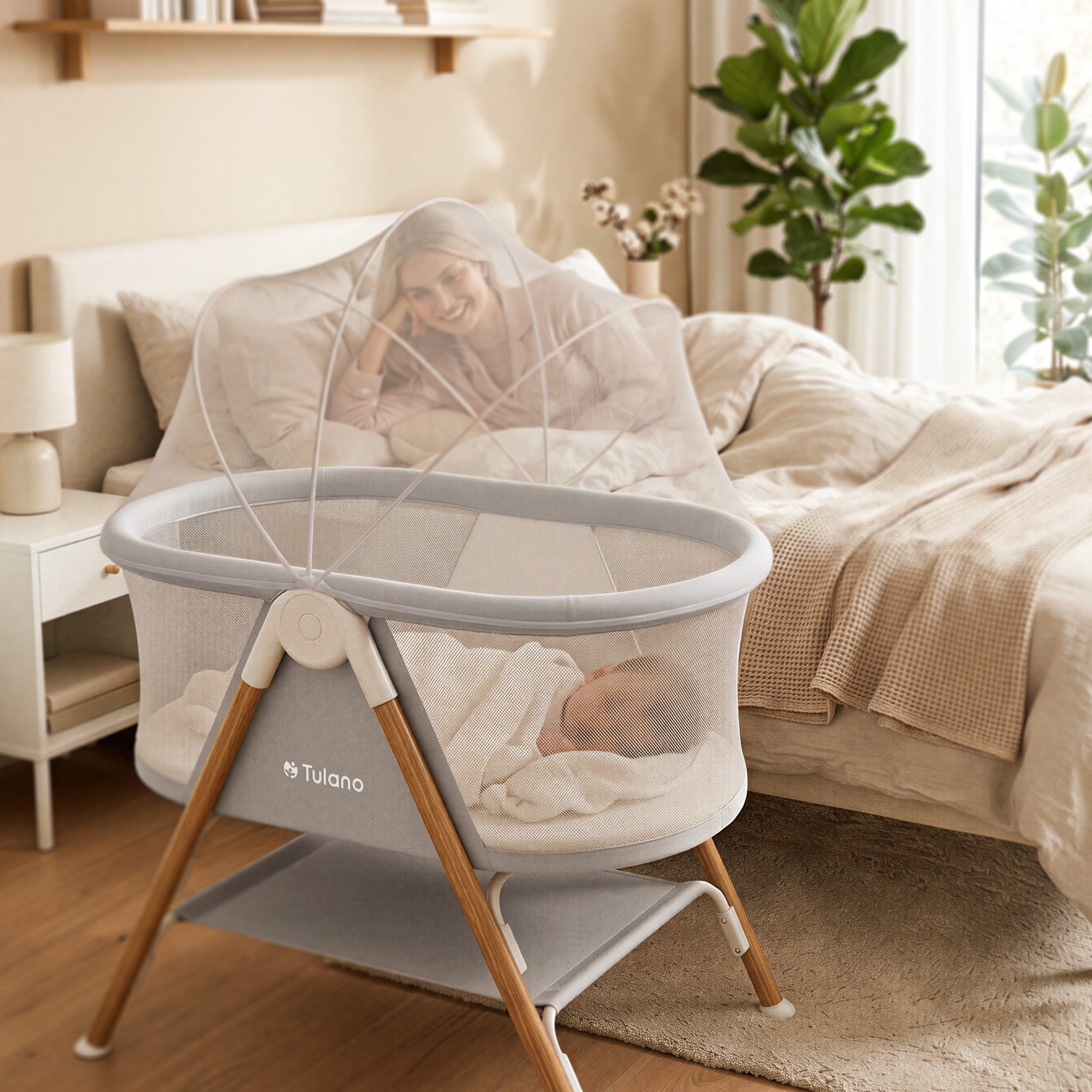 Cuna de viaje para niños Tulano Dream 20 Grey