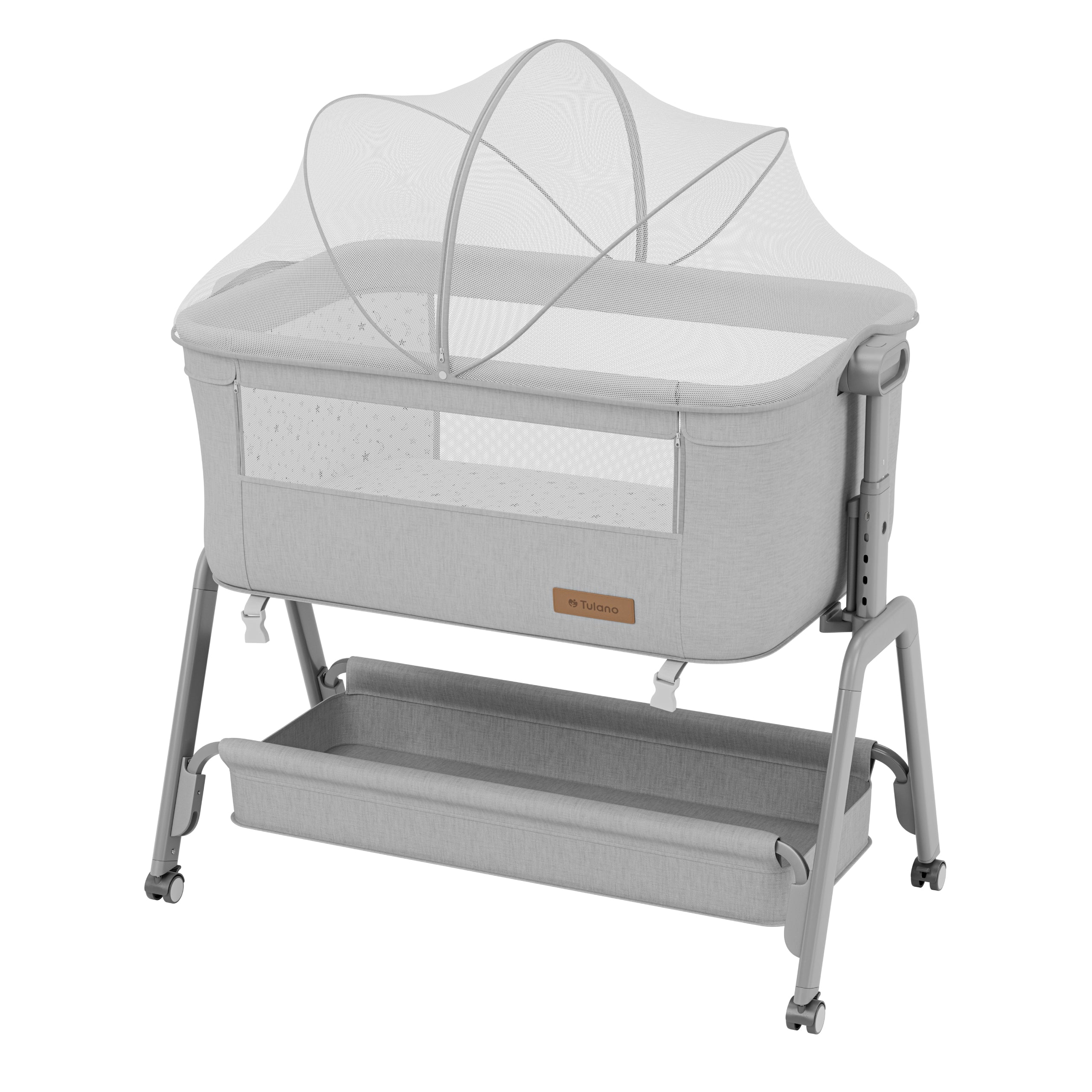 Cuna auxiliar 3 en 1 Tulano Dream 50 Light-Grey