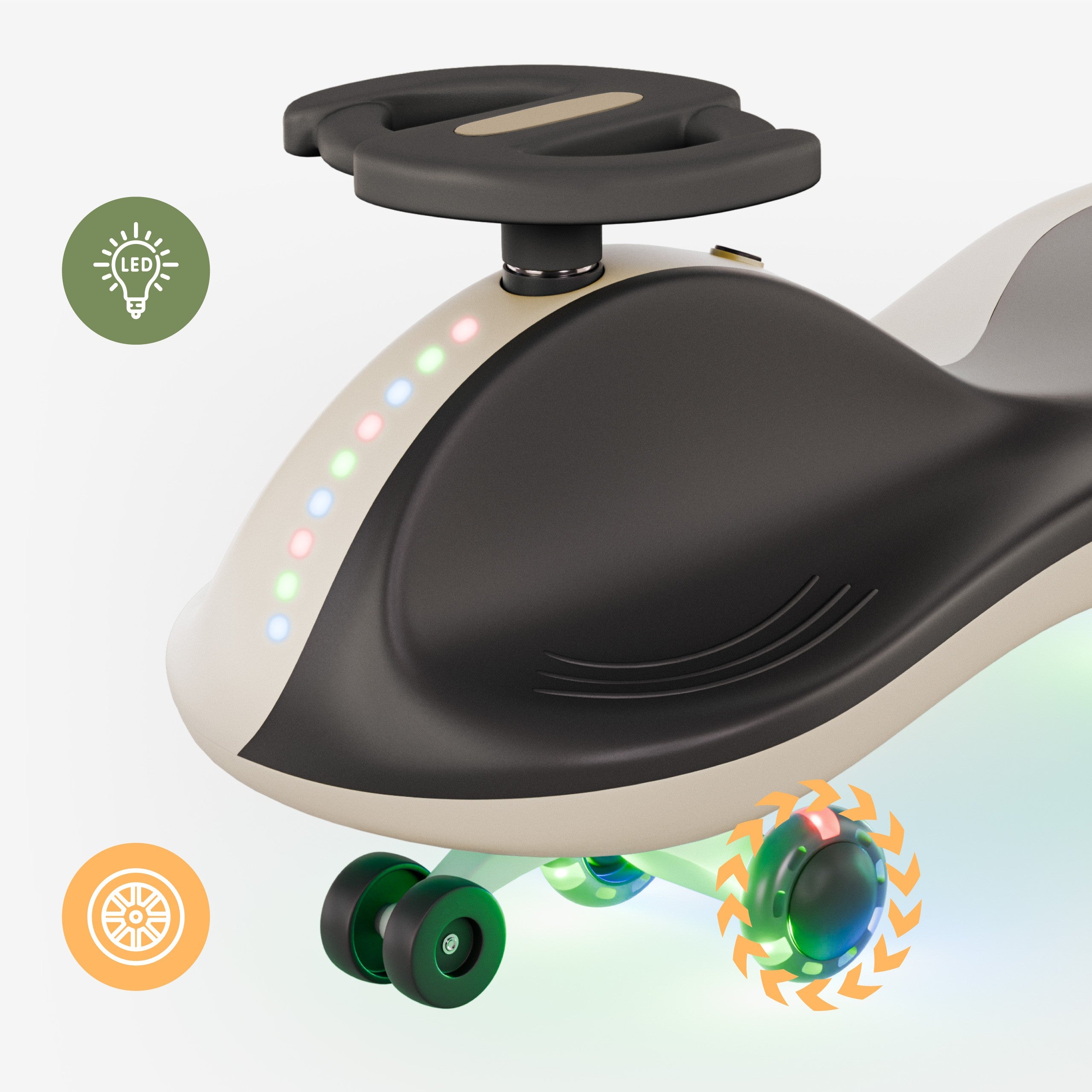 Cochecito infantil por gravedad con luces LED Tulano Focus 35 Beige