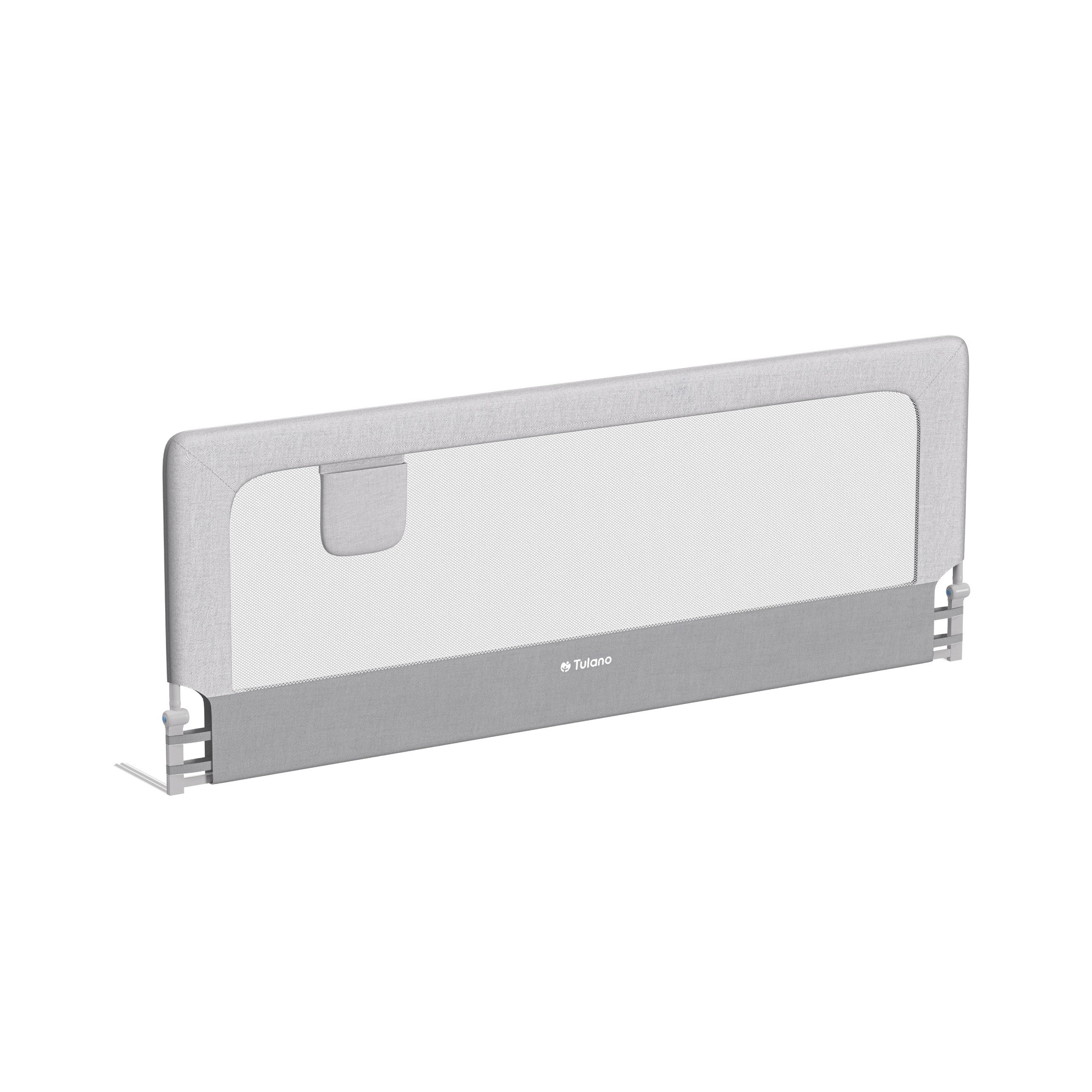 Barandilla de seguridad para cama de 200 cm Tulano Cover 30 Blanco-Gris