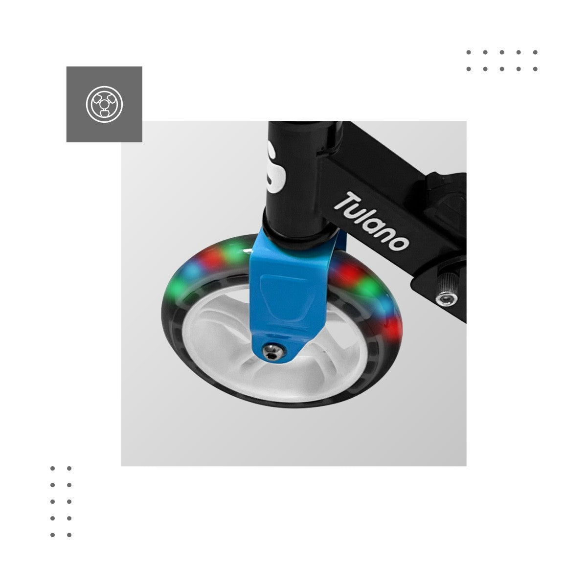 Patinete LED Tulano Rookie 40 Blanco