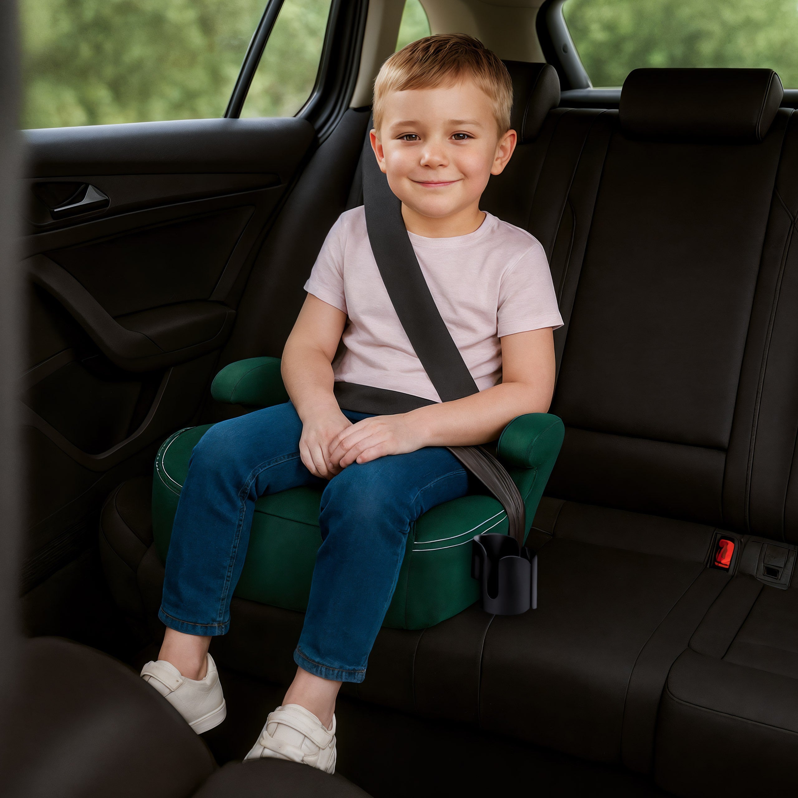 Silla de coche con base Tulano Cabby 25 Green, 125-150 cm, I-Size