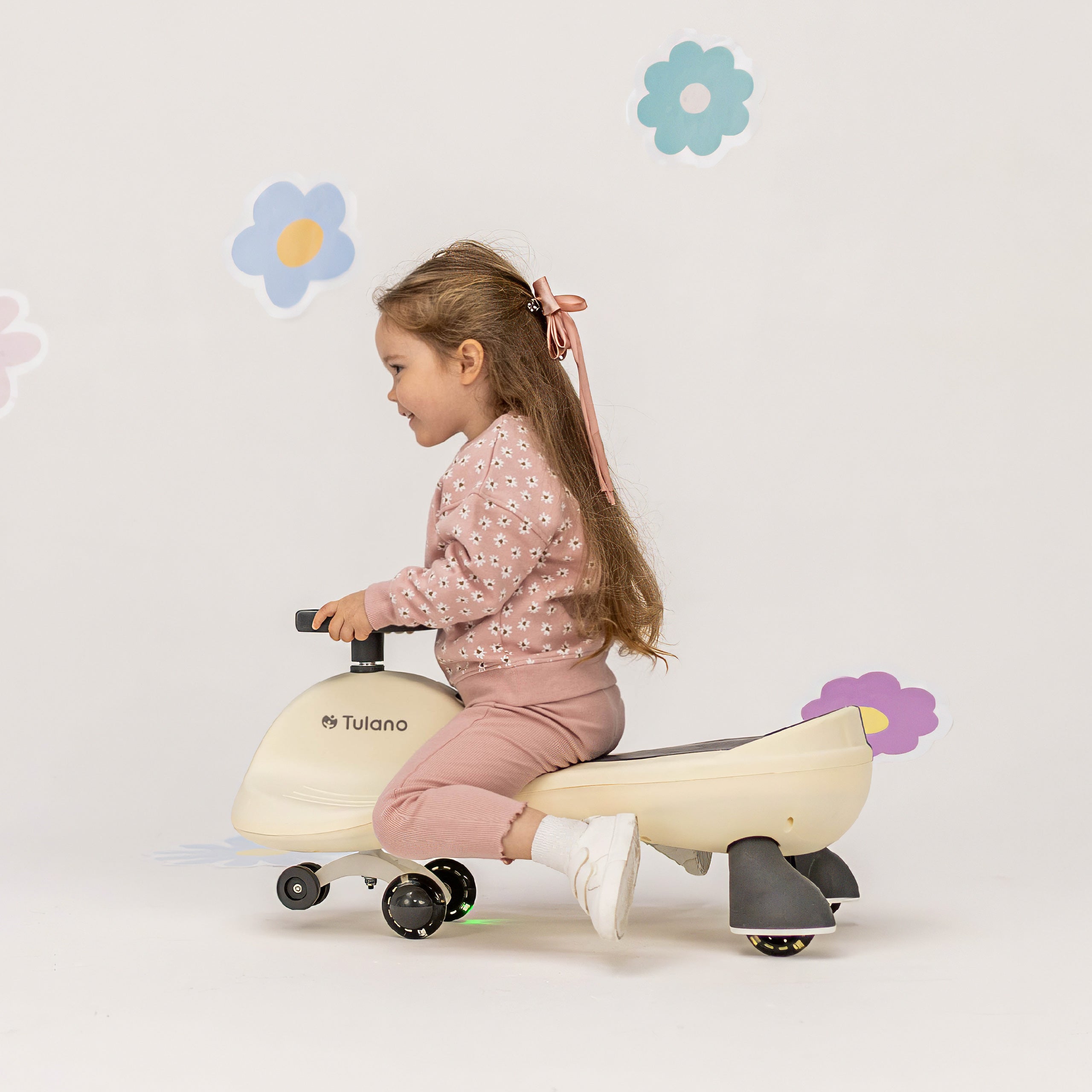 Cochecito infantil por gravedad con luces LED Tulano Focus 35 Beige