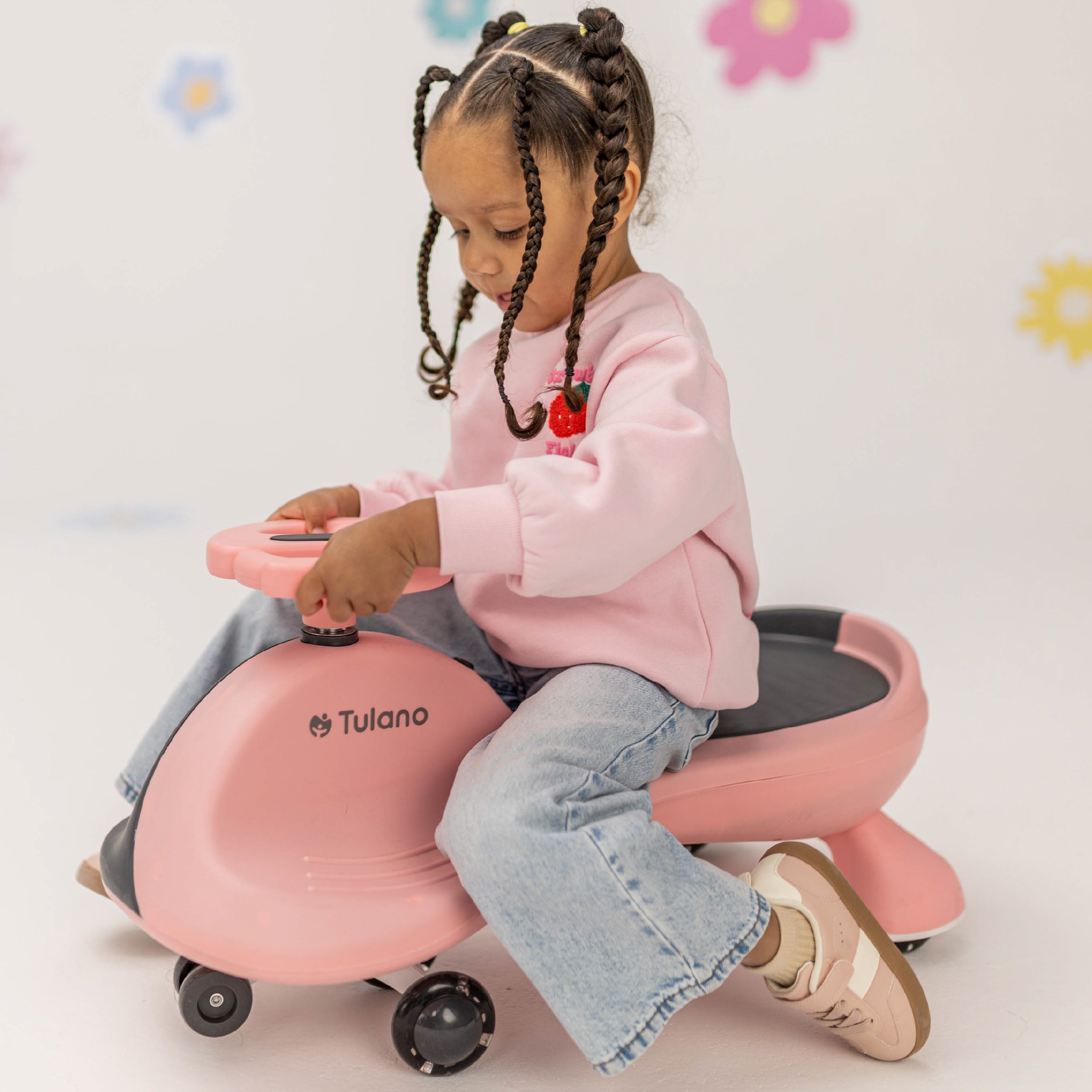 Cochecito infantil por gravedad con luces LED Tulano Focus 35 Pink