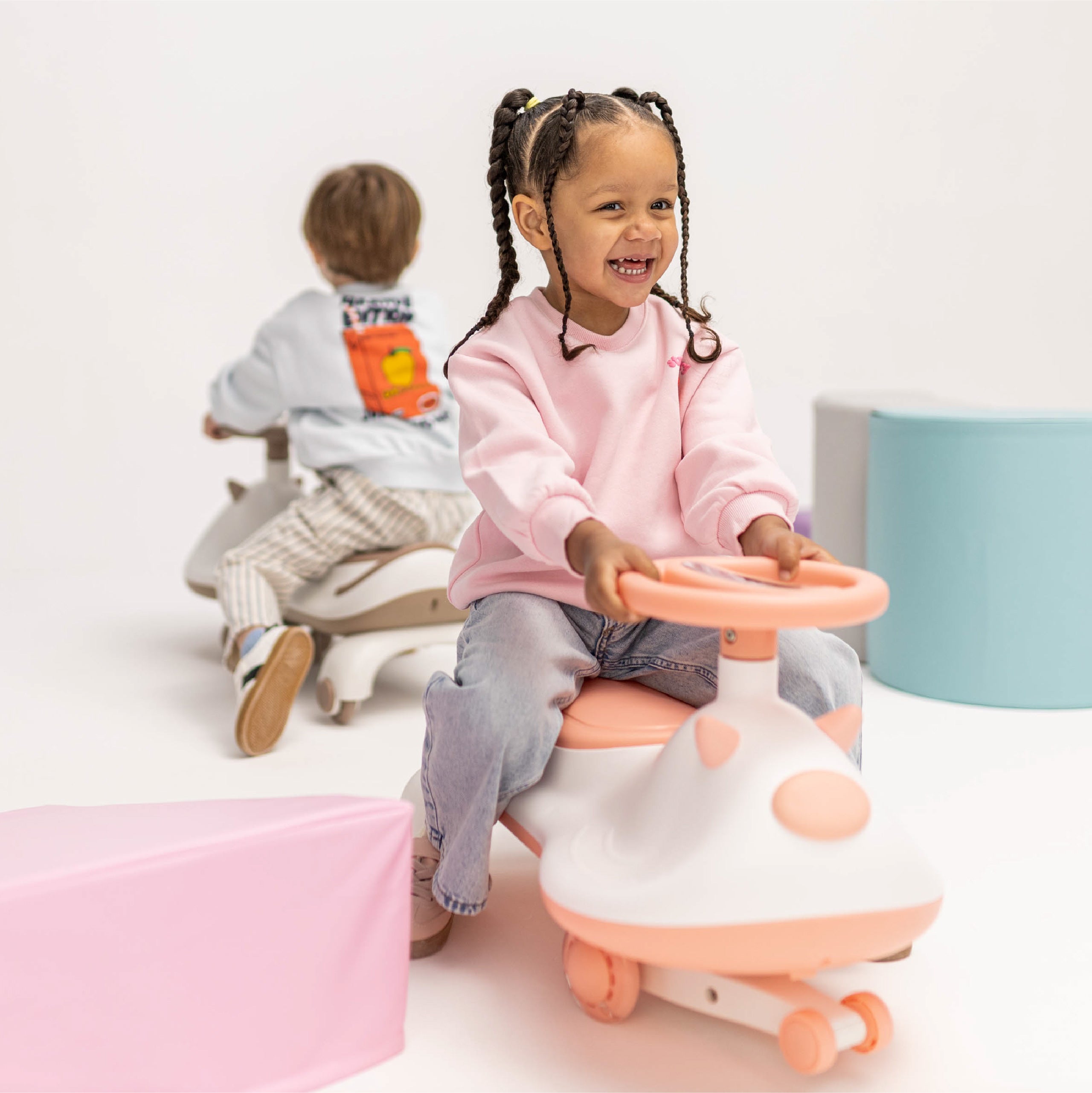 Cochecito infantil por gravedad con luces LED Tulano Focus 45 Pink