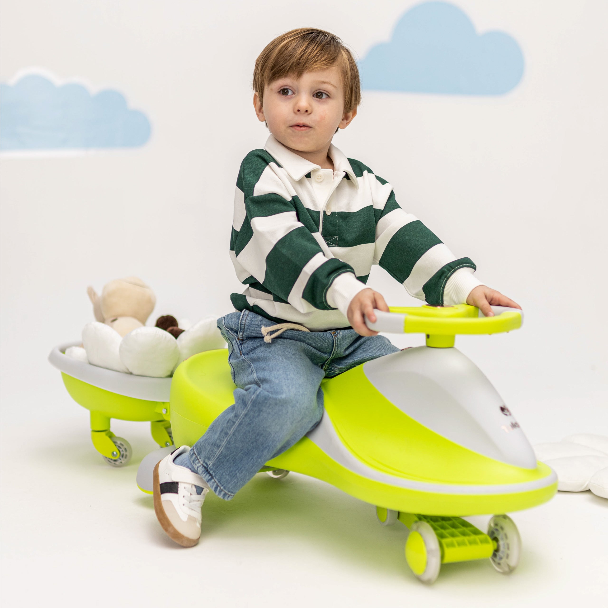 Cochecito infantil por gravedad con luces LED Tulano Focus 55 Green