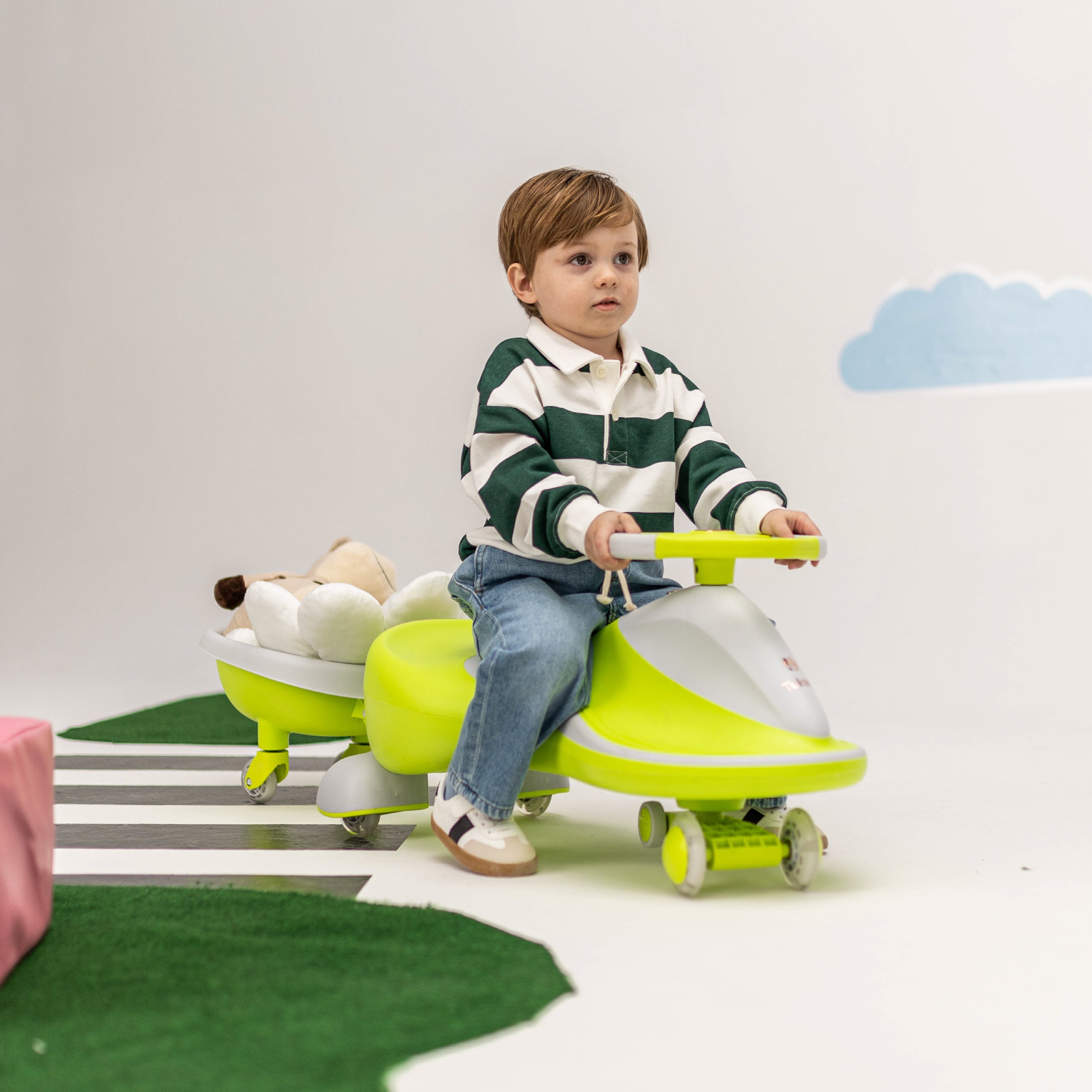 Cochecito infantil por gravedad con luces LED Tulano Focus 55 Green