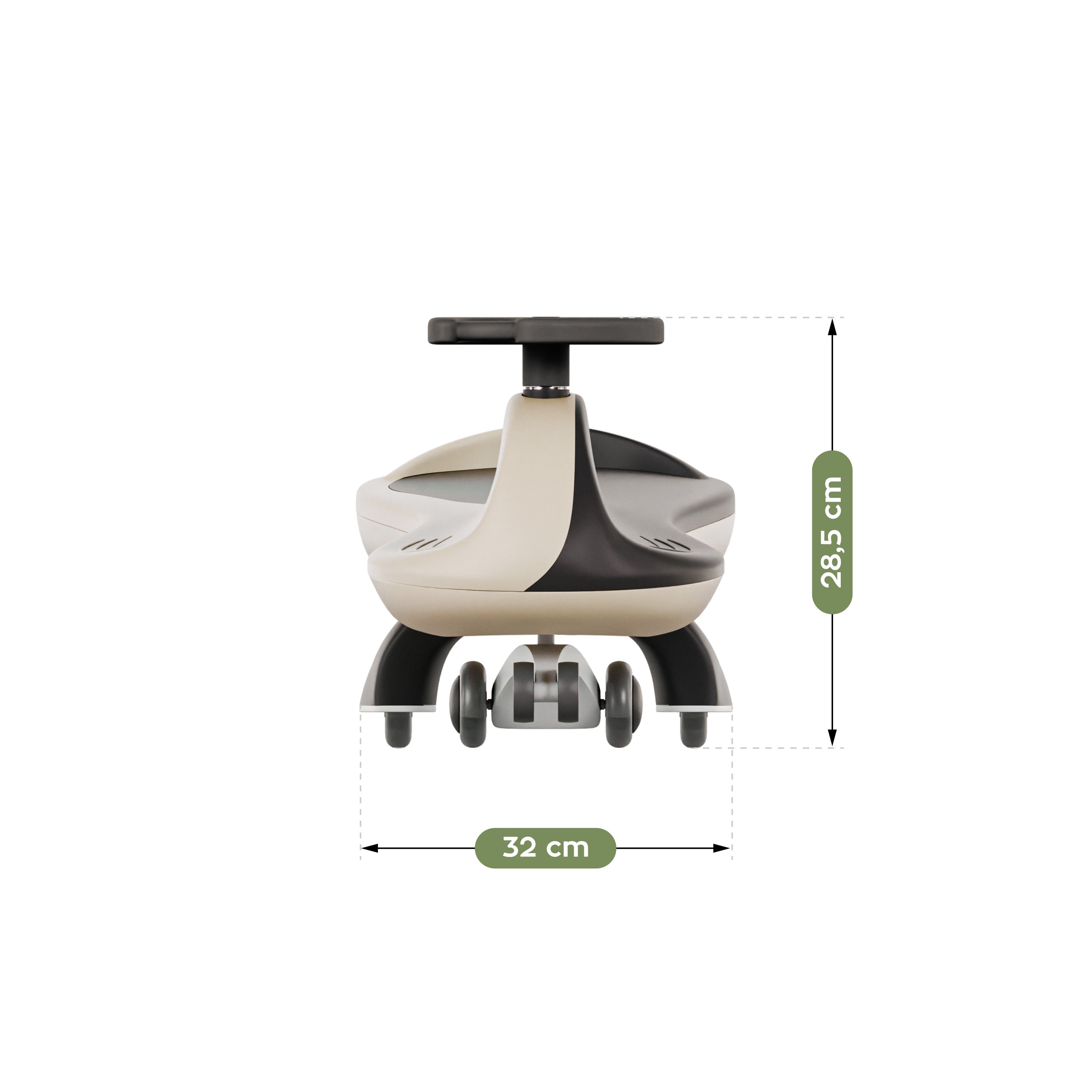 Cochecito infantil por gravedad con luces LED Tulano Focus 35 Beige