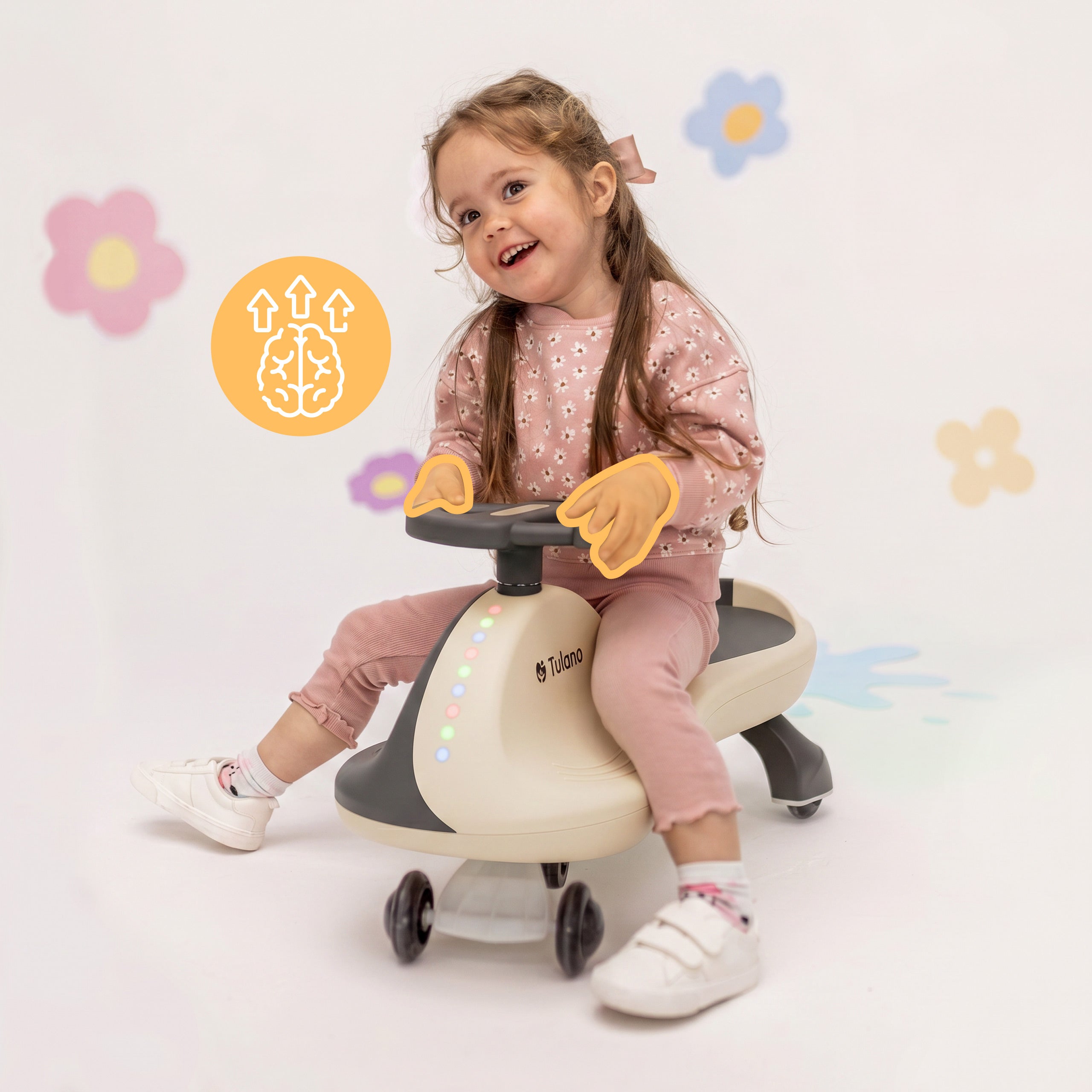 Cochecito infantil con luces LED: mucho más que un juguete