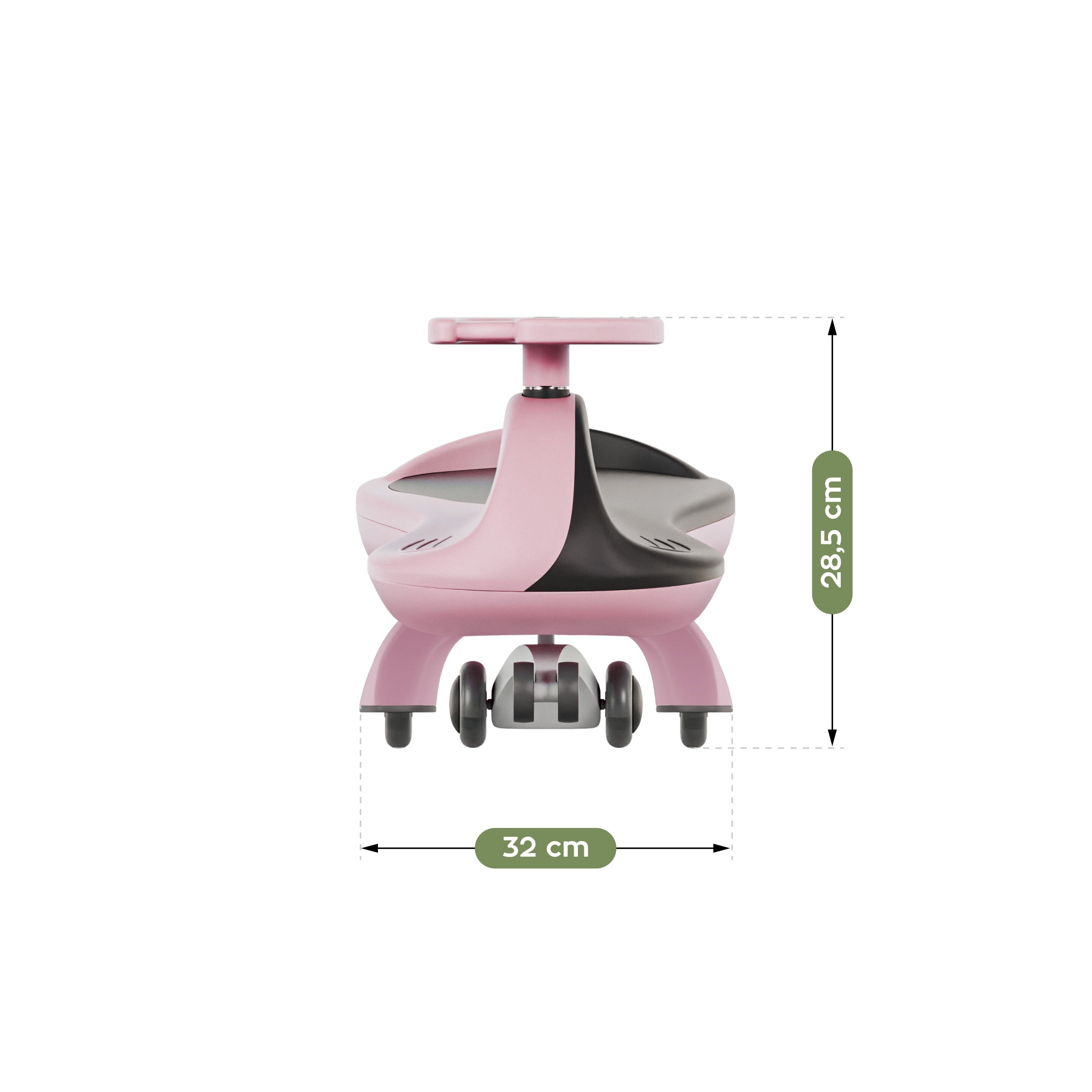 Cochecito infantil por gravedad con luces LED Tulano Focus 35 Pink
