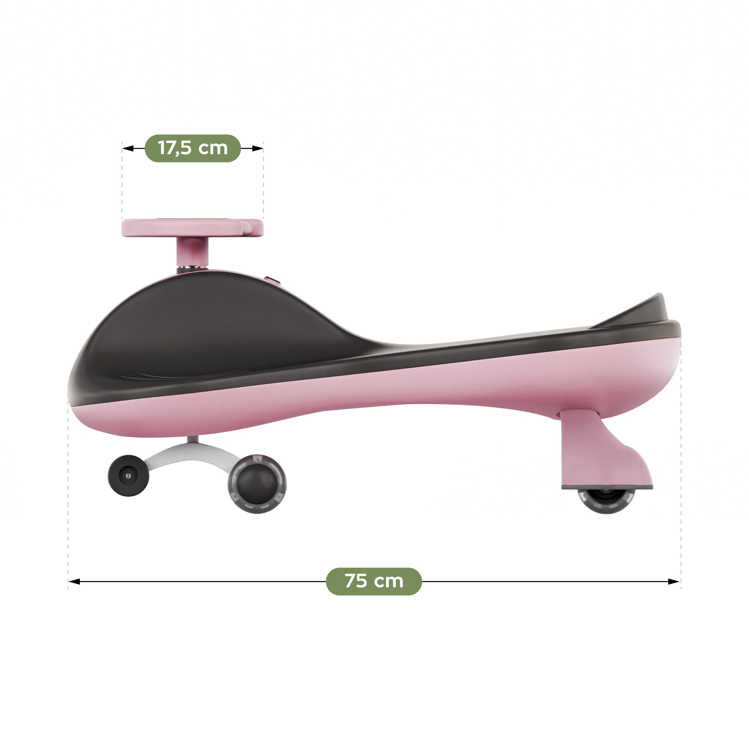Cochecito infantil por gravedad con luces LED Tulano Focus 35 Pink