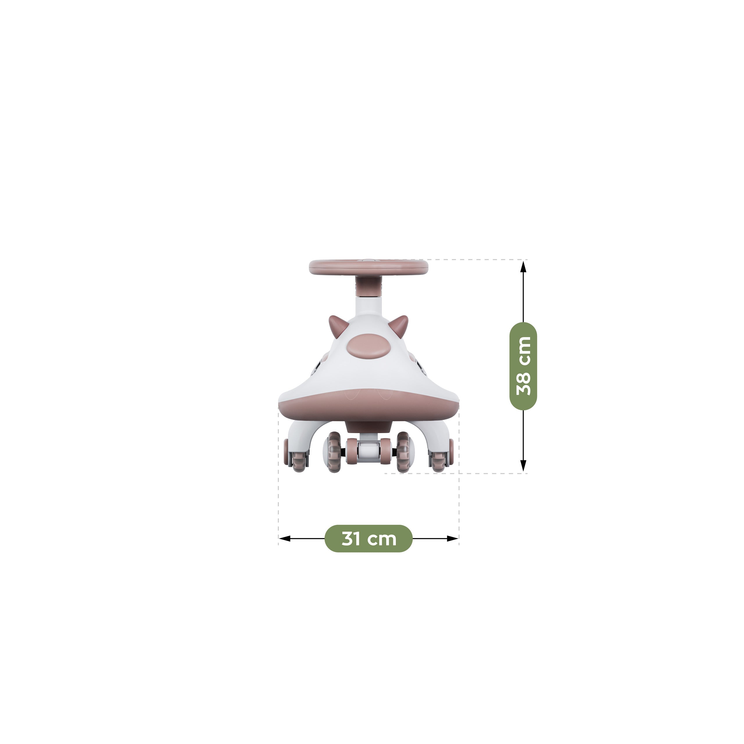 Cochecito infantil por gravedad con luces LED Tulano Focus 45 Grey