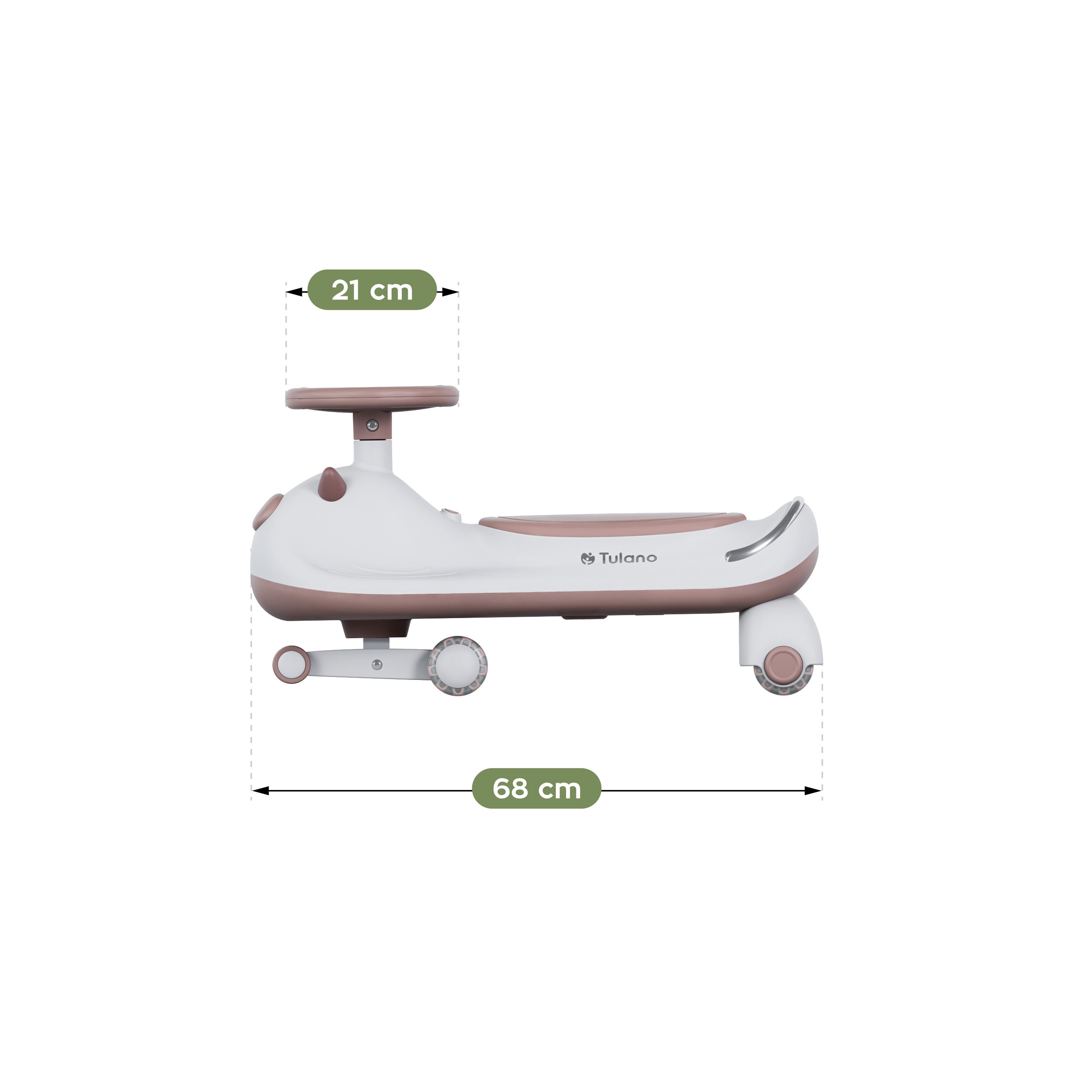 Cochecito infantil por gravedad con luces LED Tulano Focus 45 Grey