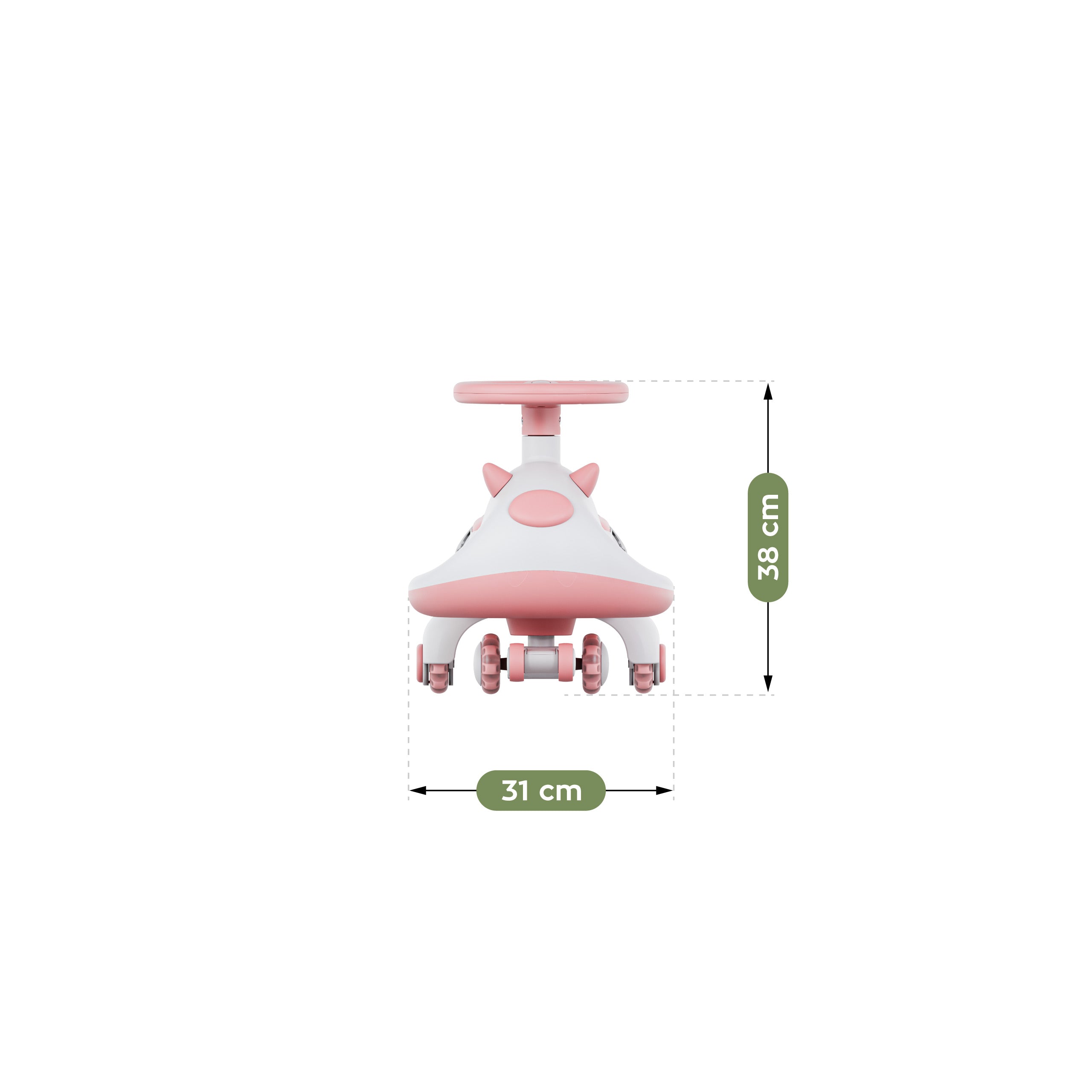 Cochecito infantil por gravedad con luces LED Tulano Focus 45 Pink