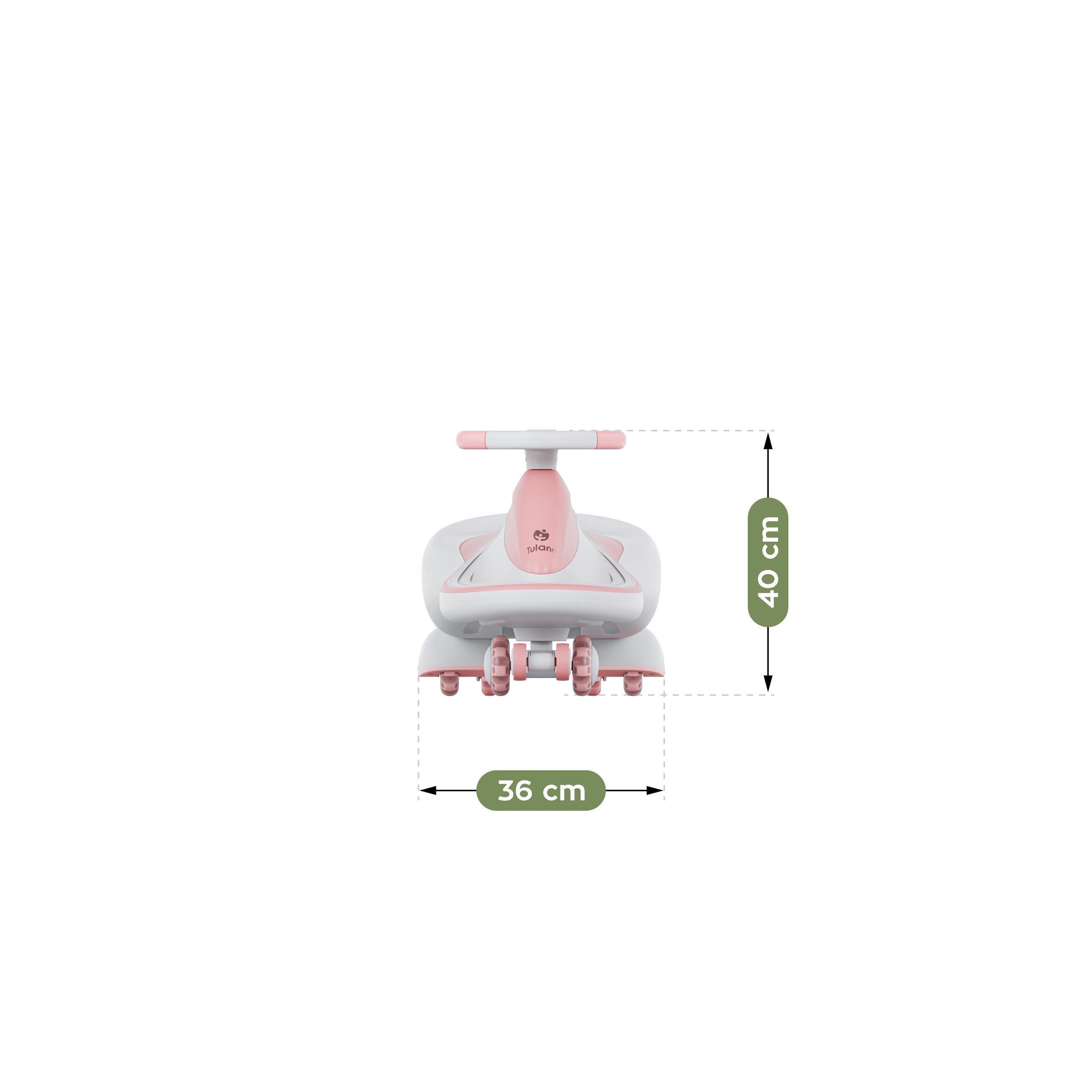 Cochecito infantil por gravedad con luces LED Tulano Focus 55 Pink