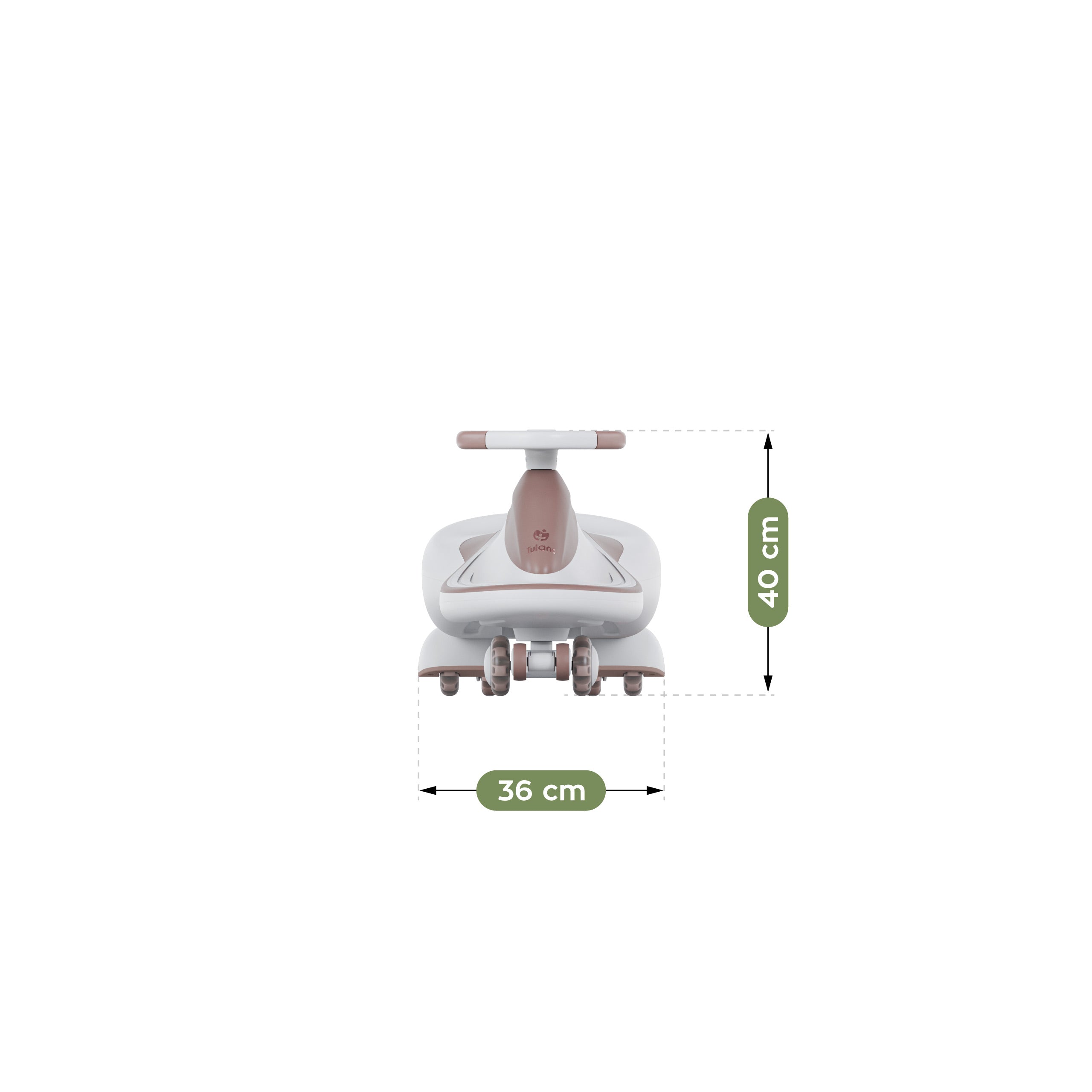 Cochecito infantil por gravedad con luces LED Tulano Focus 55 Grey