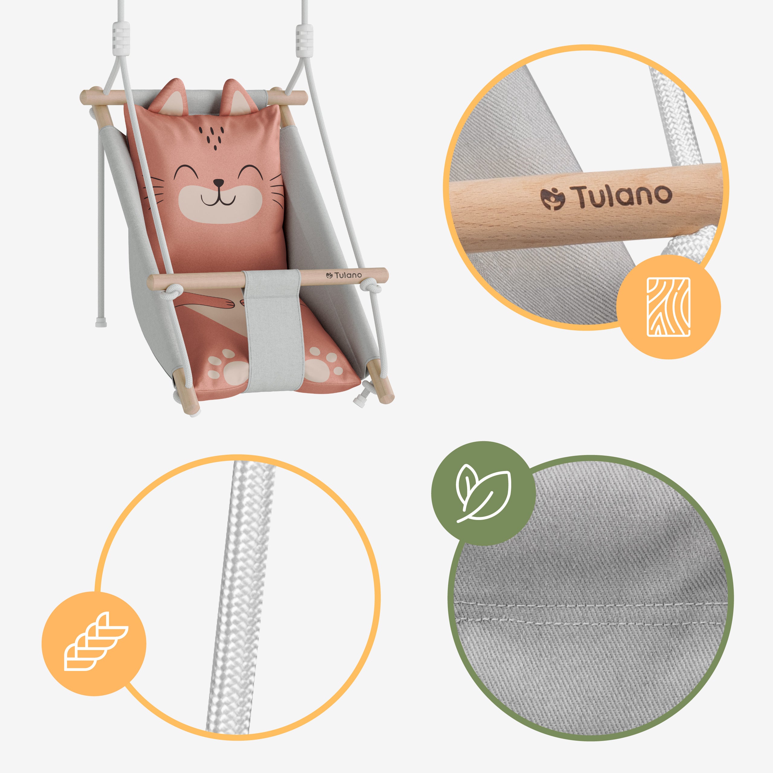 Columpio infantil Tulano Hop 45 Cat