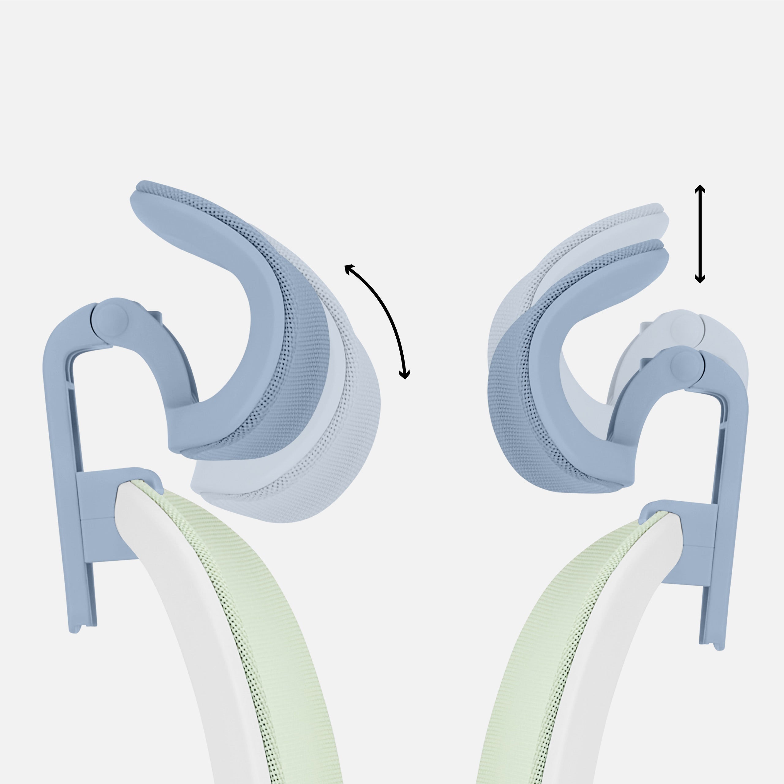 Reposacabezas ajustable en 2D: soporte para el cuello y la cabeza