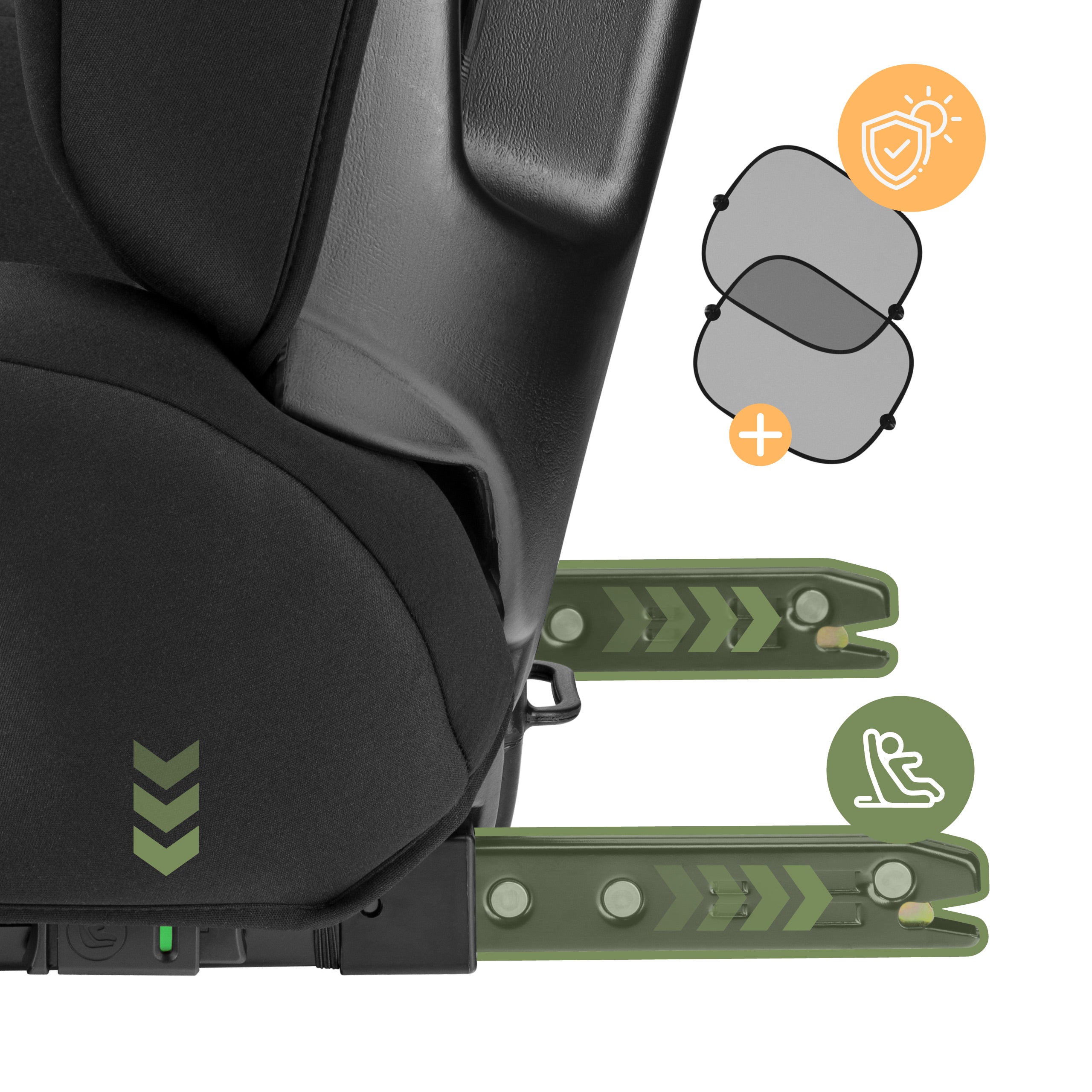 Sistema ISOFIX con indicador de montaje correcto