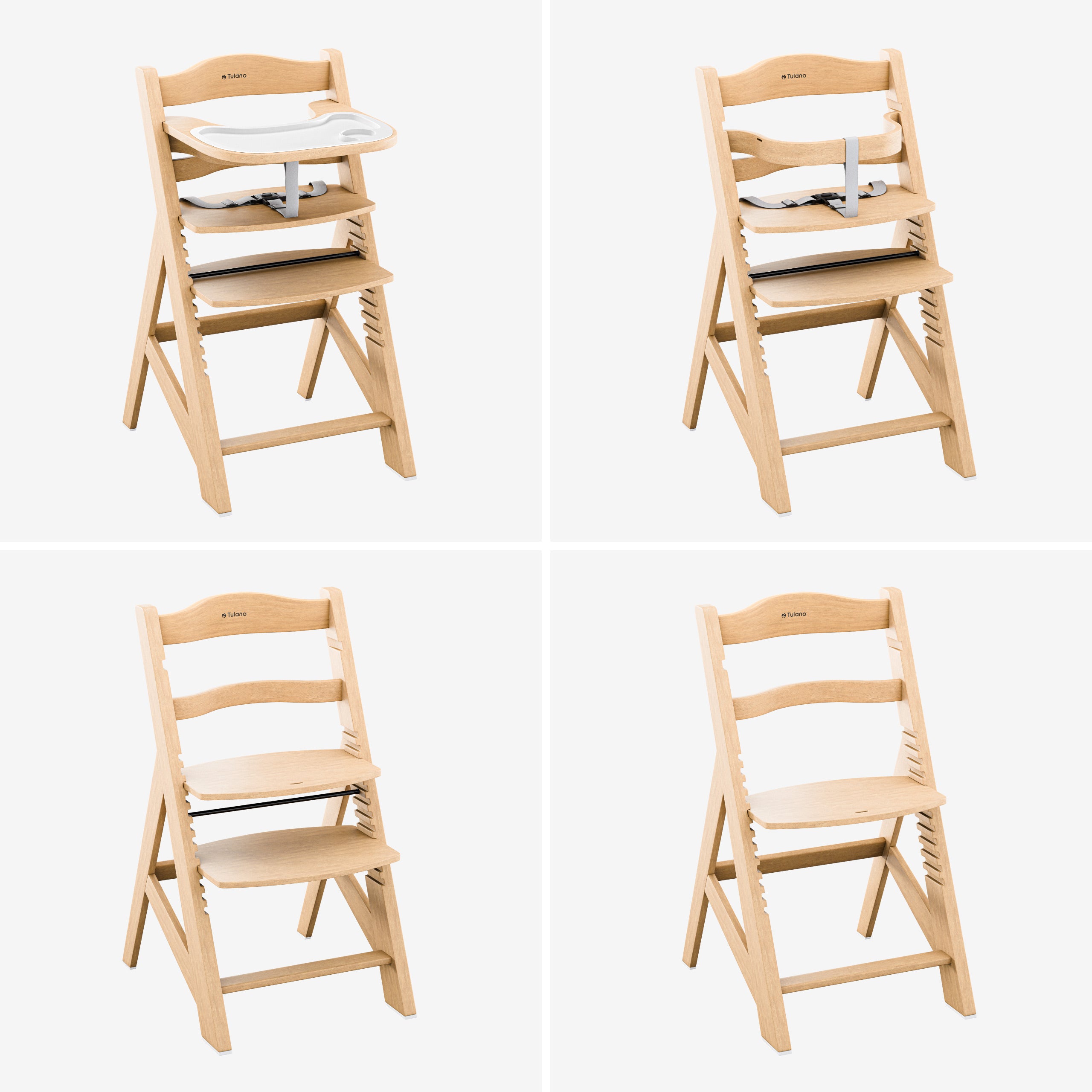 Trona de madera 4 en 1